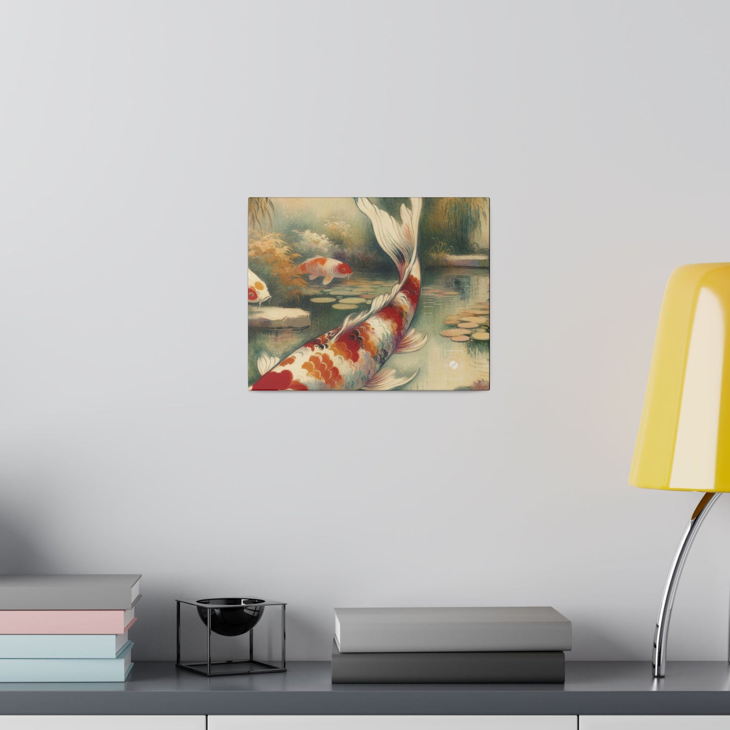 Koi Lily Pond - Art Print Canvas