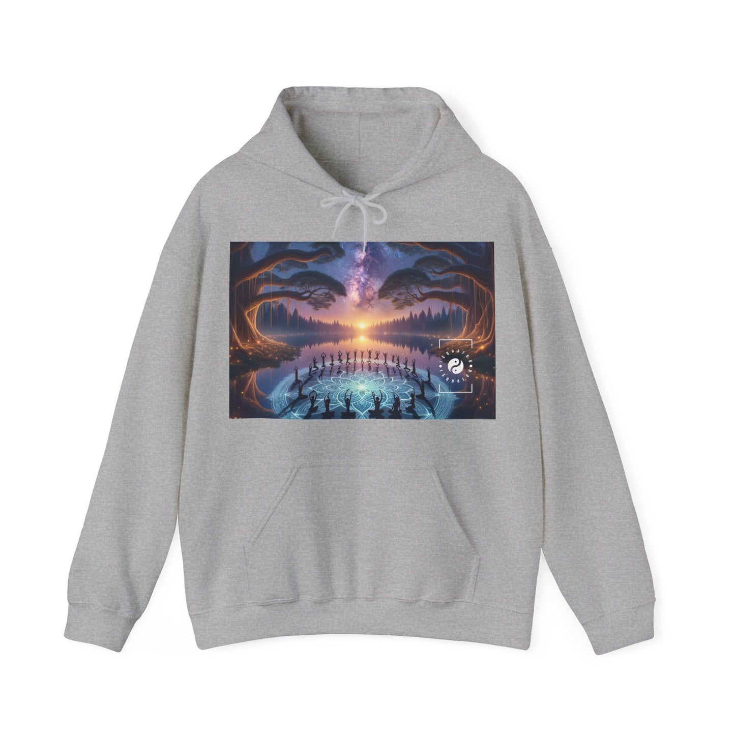 "Celestial Serenity: Mandala's Reflection" - Hoodie