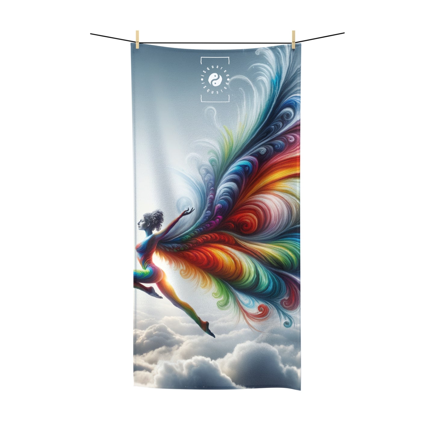 "Yogini's Rainbow Flight" - All Purpose Yoga Towel