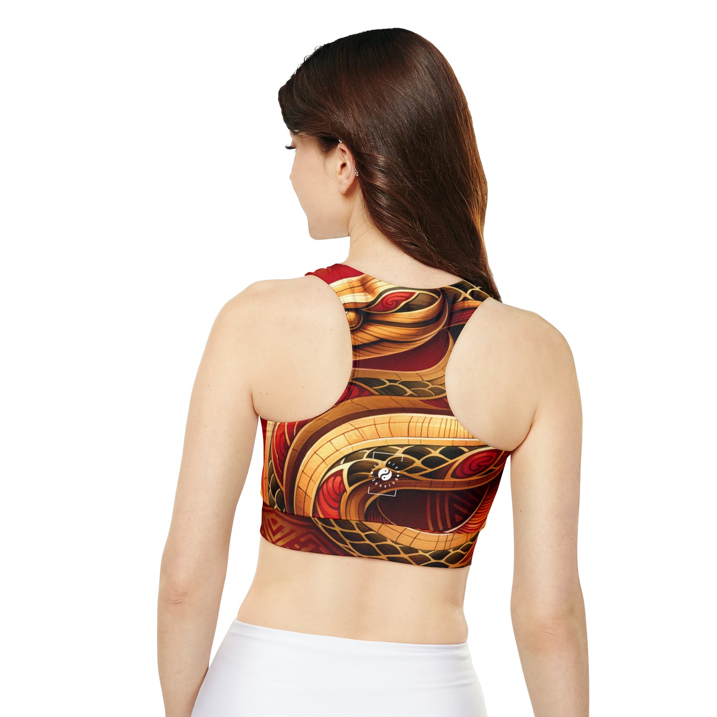 "Crimson Serenity: The Golden Snake" - Soutien-gorge de sport doublé et rembourré