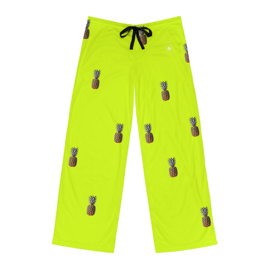 #D7FF11 Sharp Yellow + Pineapple - men's Lounge Pants