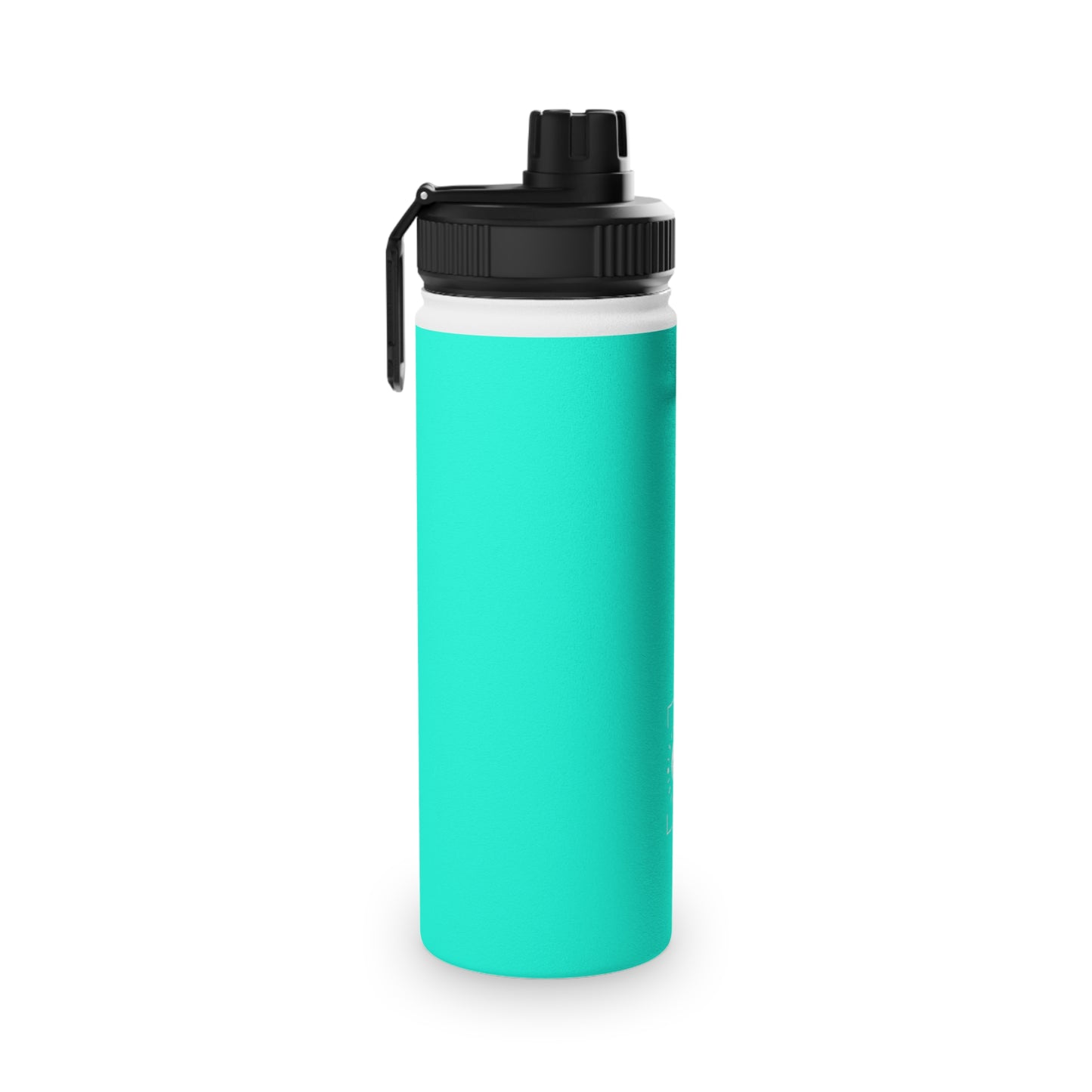 Neon Teal #11ffe3 - Sports Water Bottle