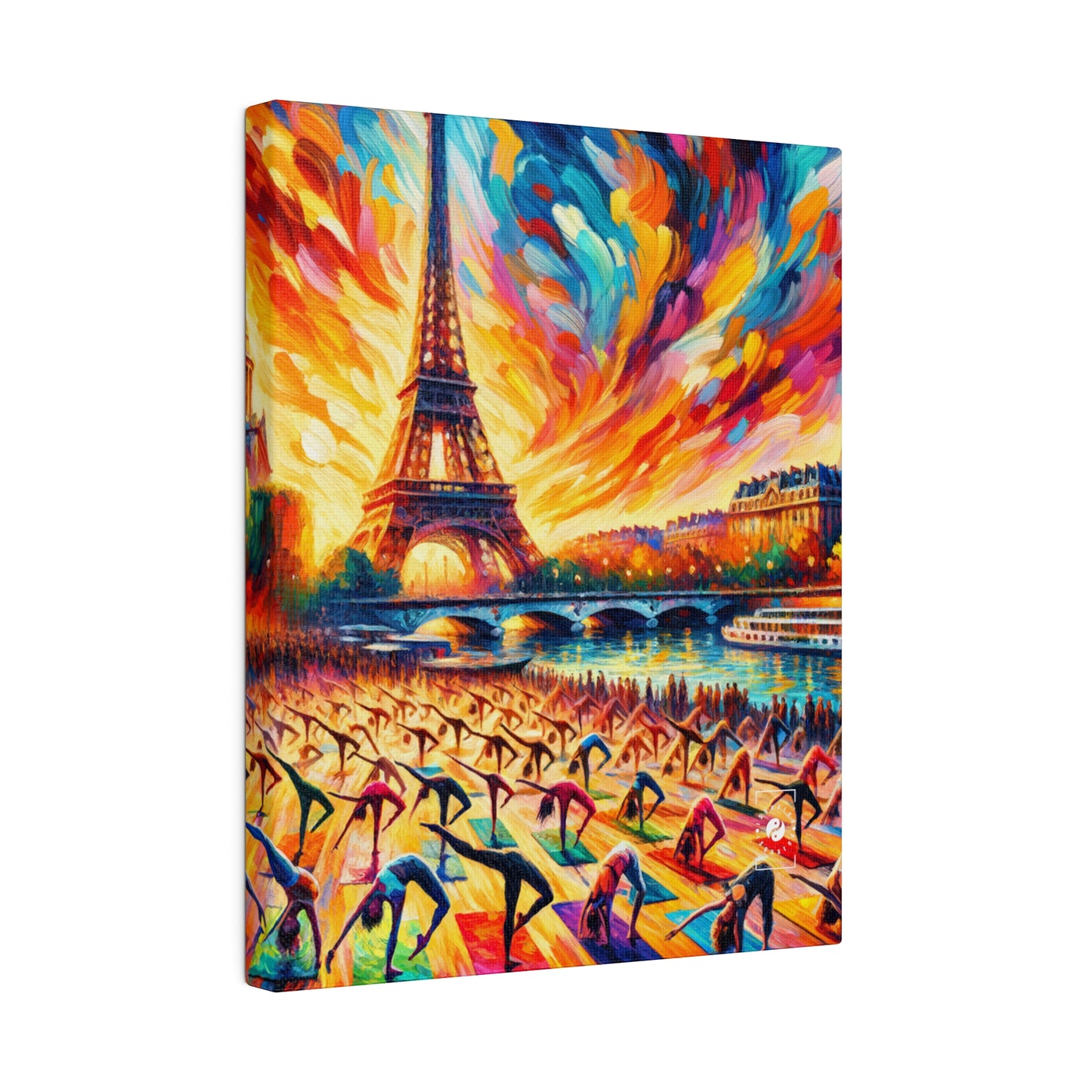 Parisian Yoga Chic - Art Print Canvas