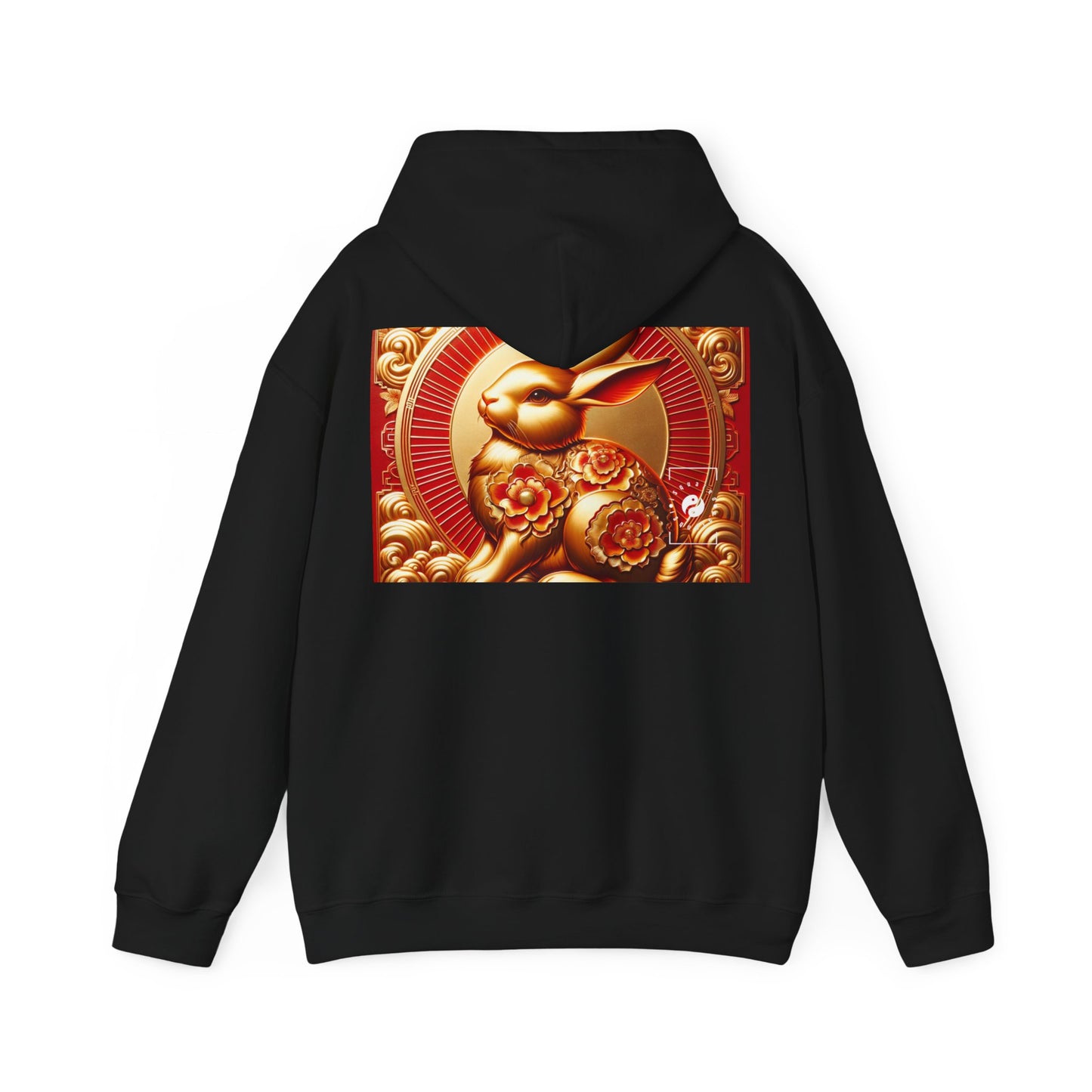 "Golden Blessings: Lunar Rabbit's Resplendence" - Hoodie