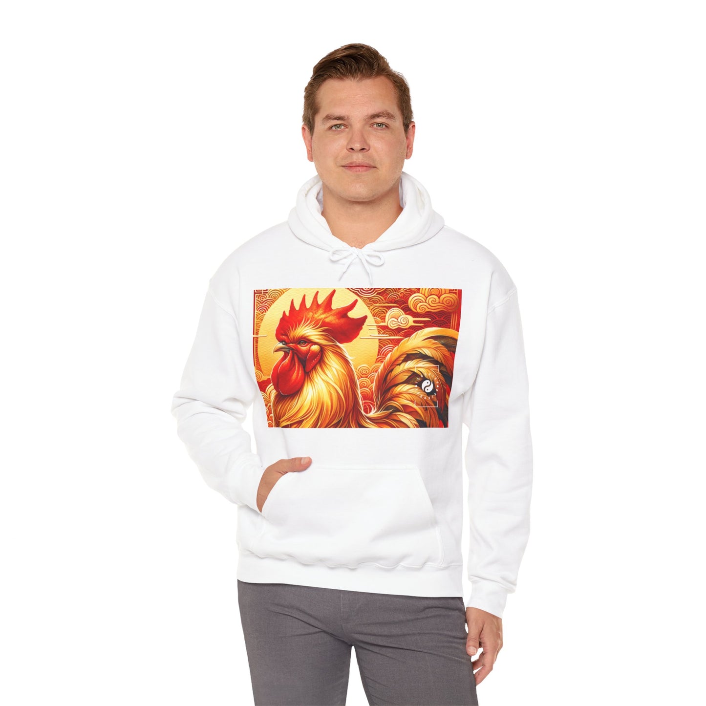 "Crimson Dawn: The Golden Rooster's Rebirth" - Hoodie