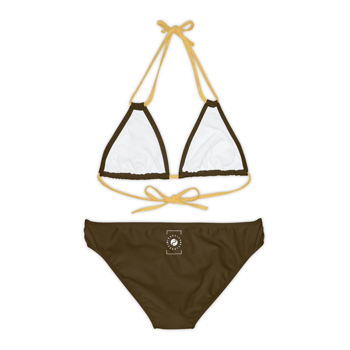 Earthy Brown - Lace-up Bikini Set