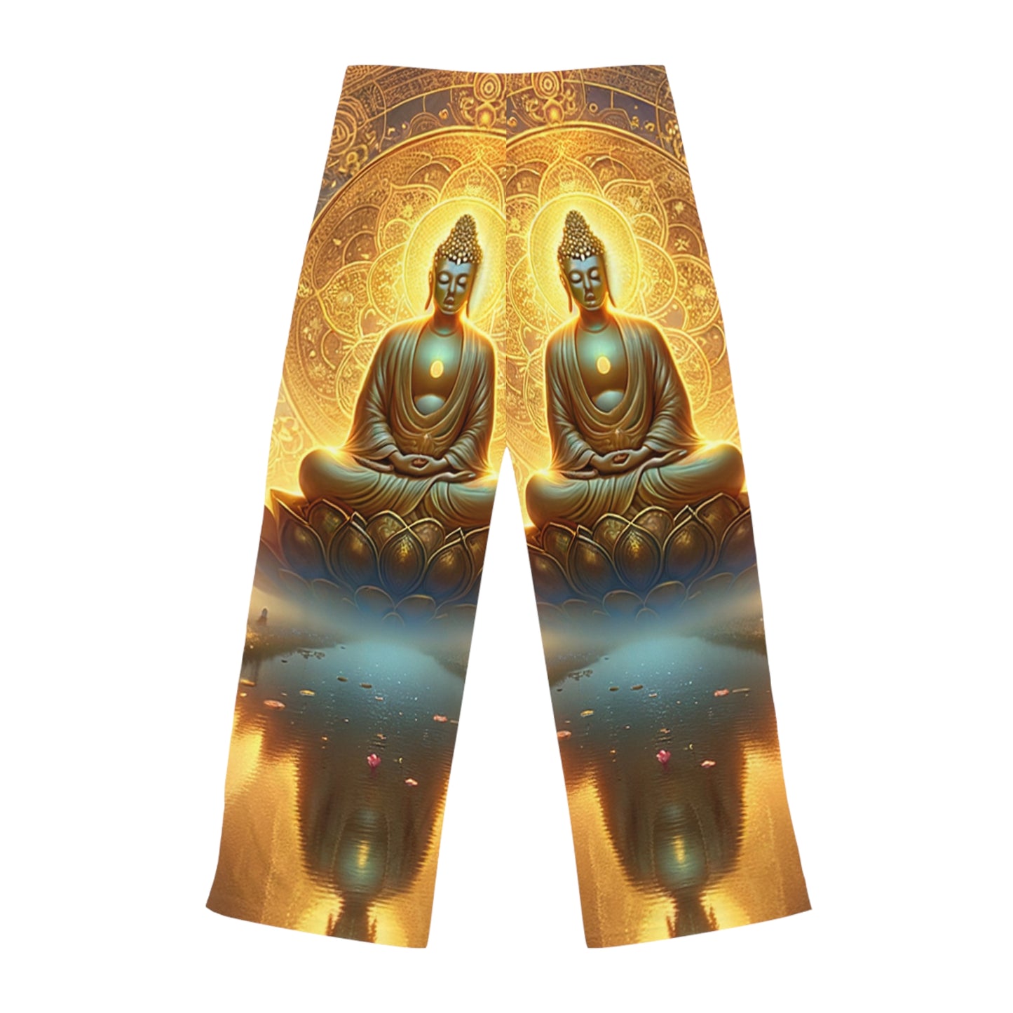 "Sérénité dans l'éphémère : Illuminations du Sutra du cœur" - Pantalon de détente pour femme