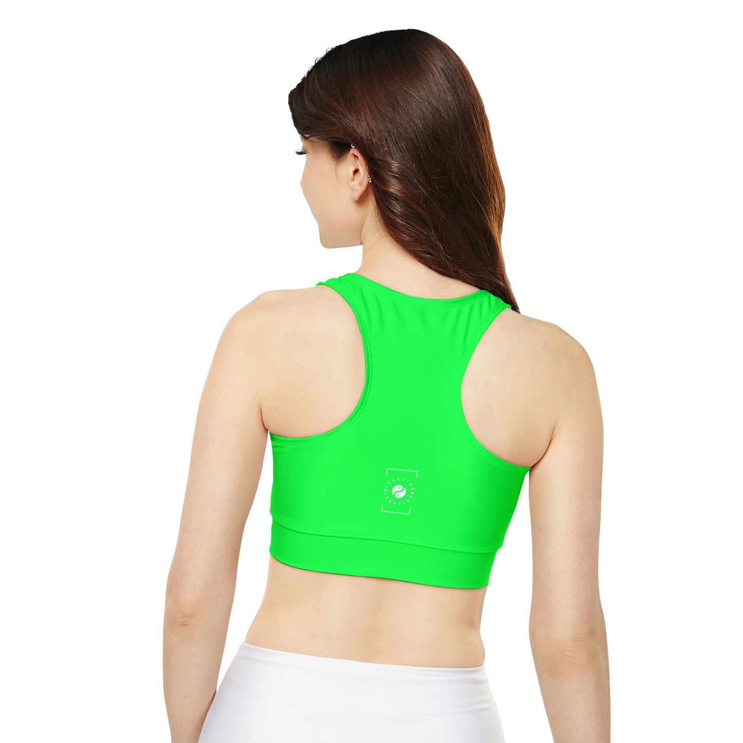 #0FFF50 Neon Green - Lined & Padded Sports Bra