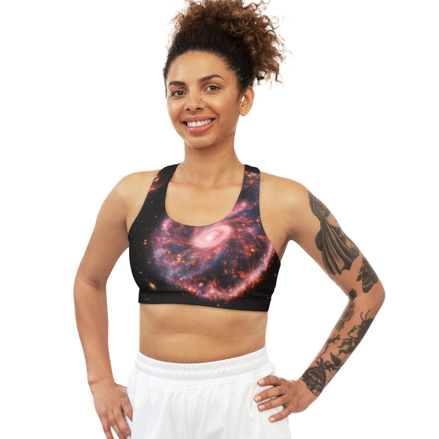 Cartwheel Galaxy (NIRCam and MIRI Composite Image) - Seamless Sports Bra