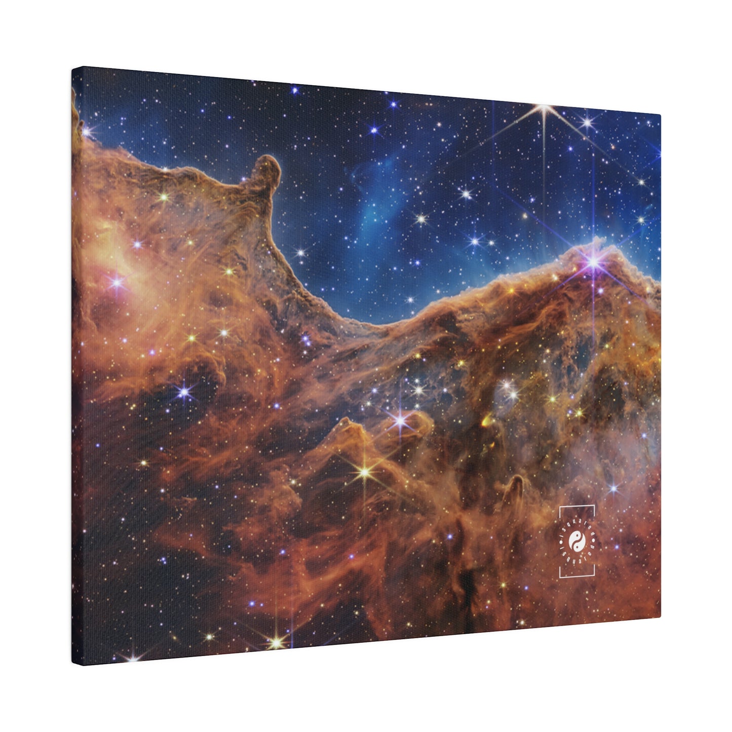 “Cosmic Cliffs” in the Carina Nebula (NIRCam Image) - JWST Collection - Art Print Canvas