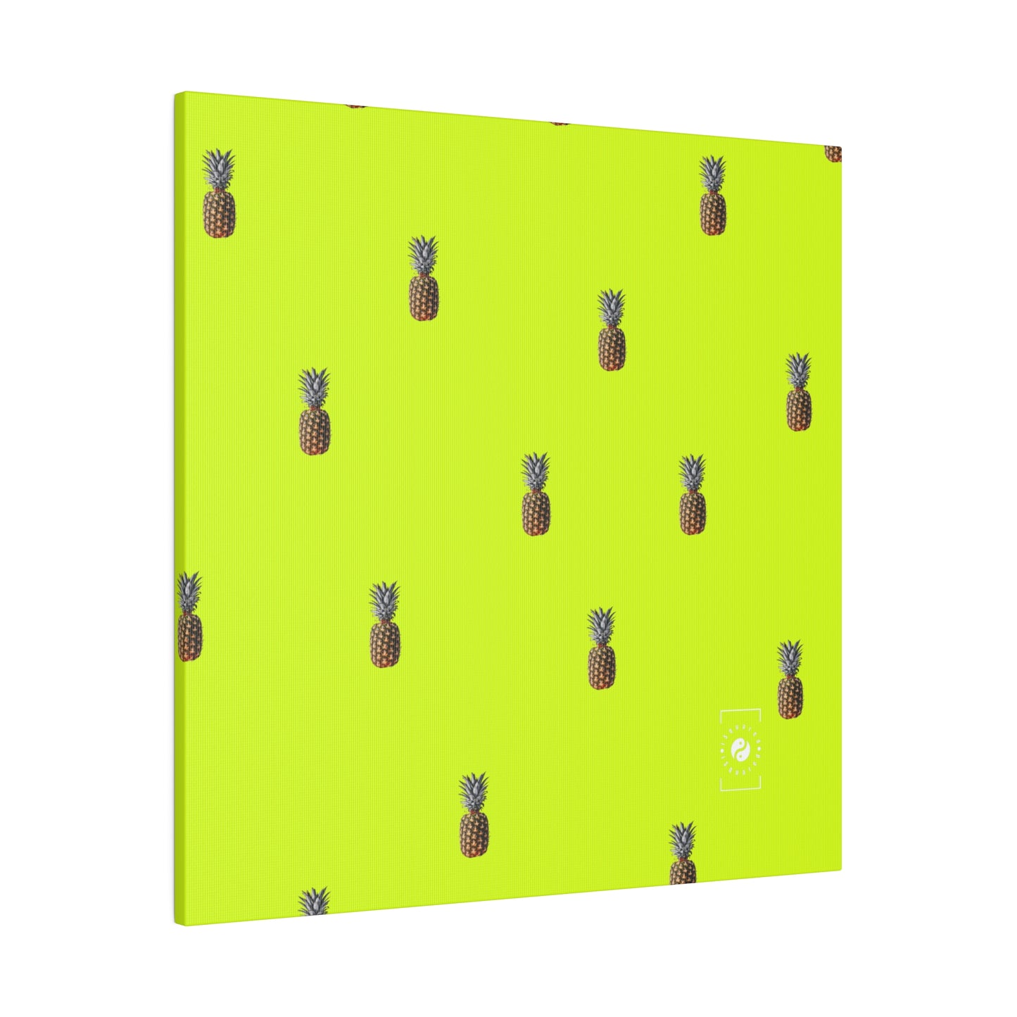 #D7FF11 Sharp Yellow + Pineapple - Art Print Canvas