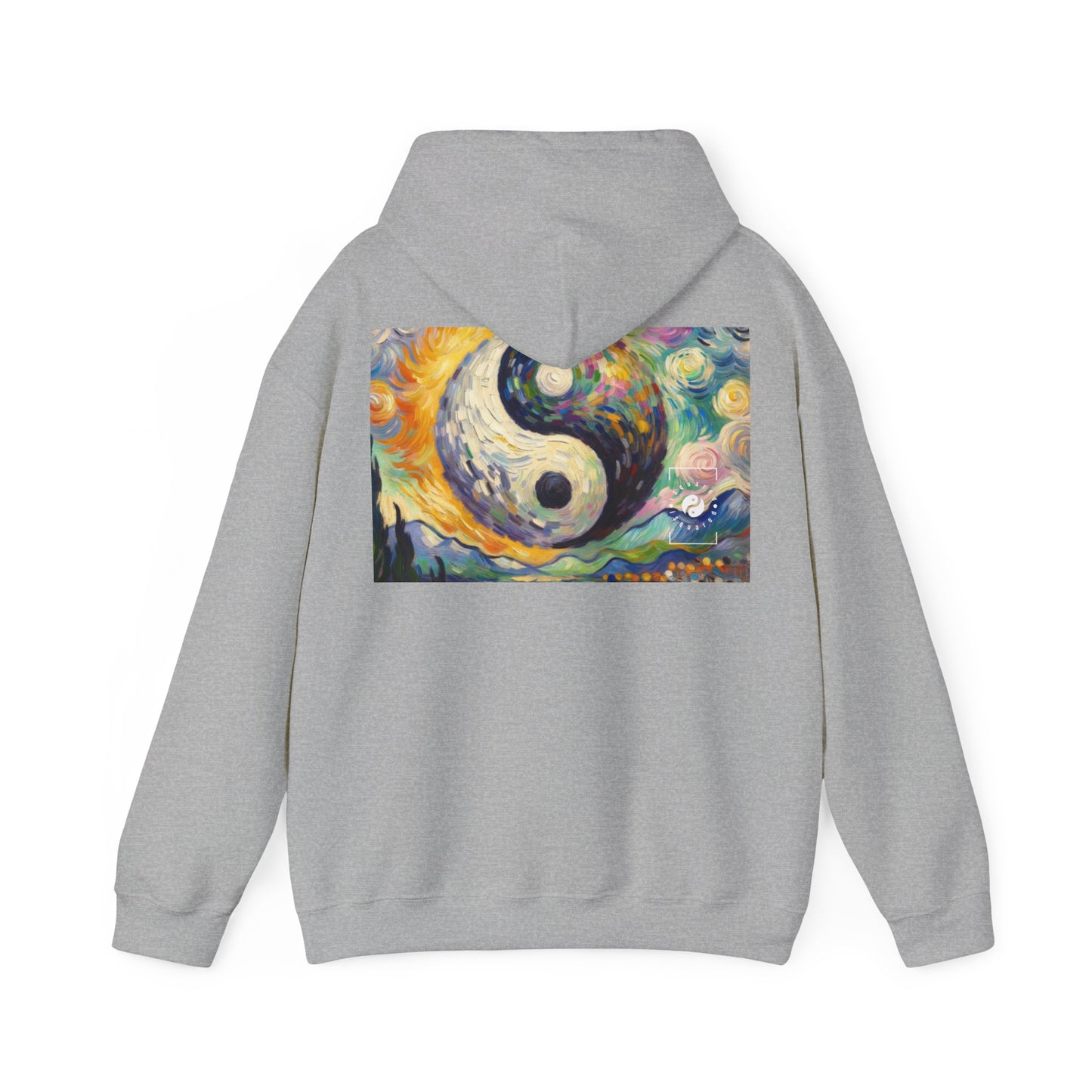 "Spectral Duality: An Impressionist Balance" - Hoodie