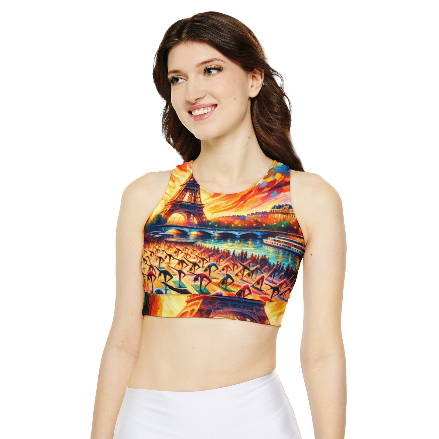 Parisian Yoga Chic - Lined & Padded Sports Bra