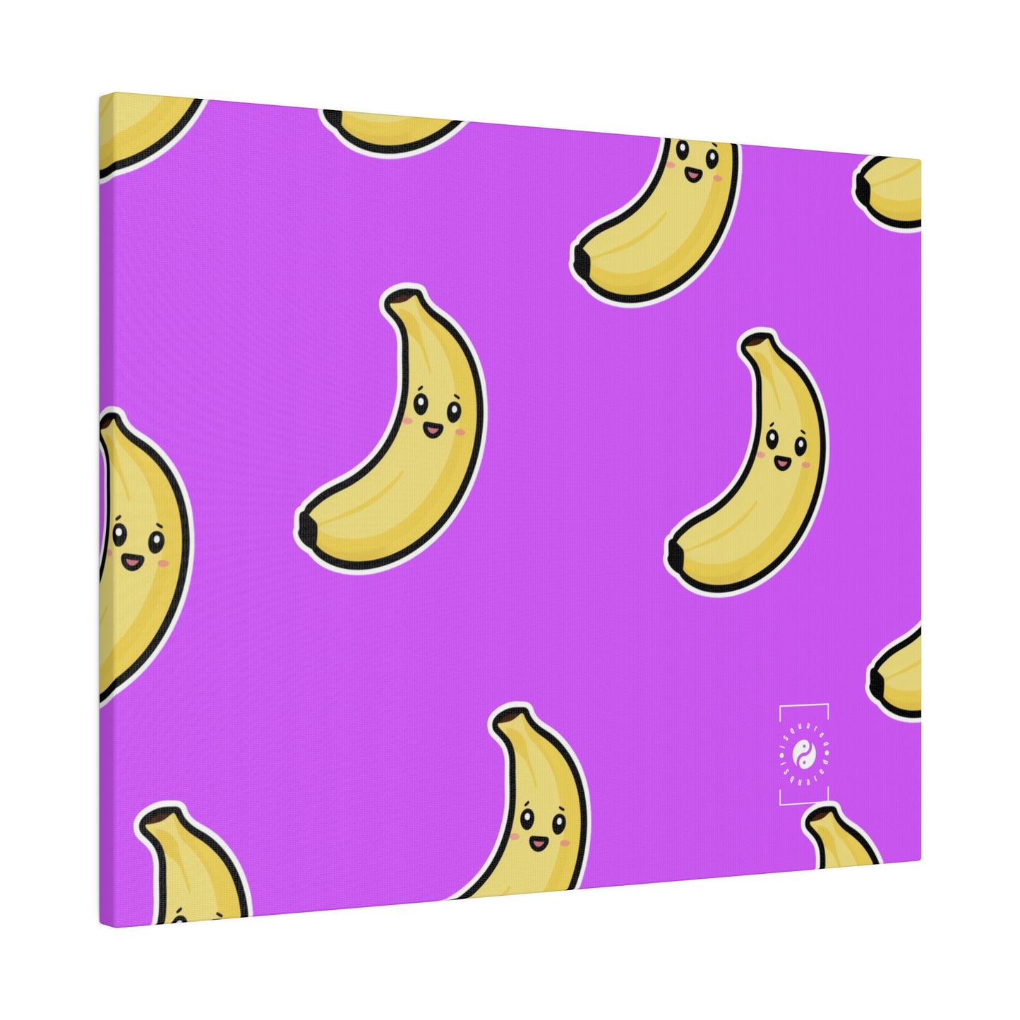 #D65BFF Purple + Banana - Art Print Canvas