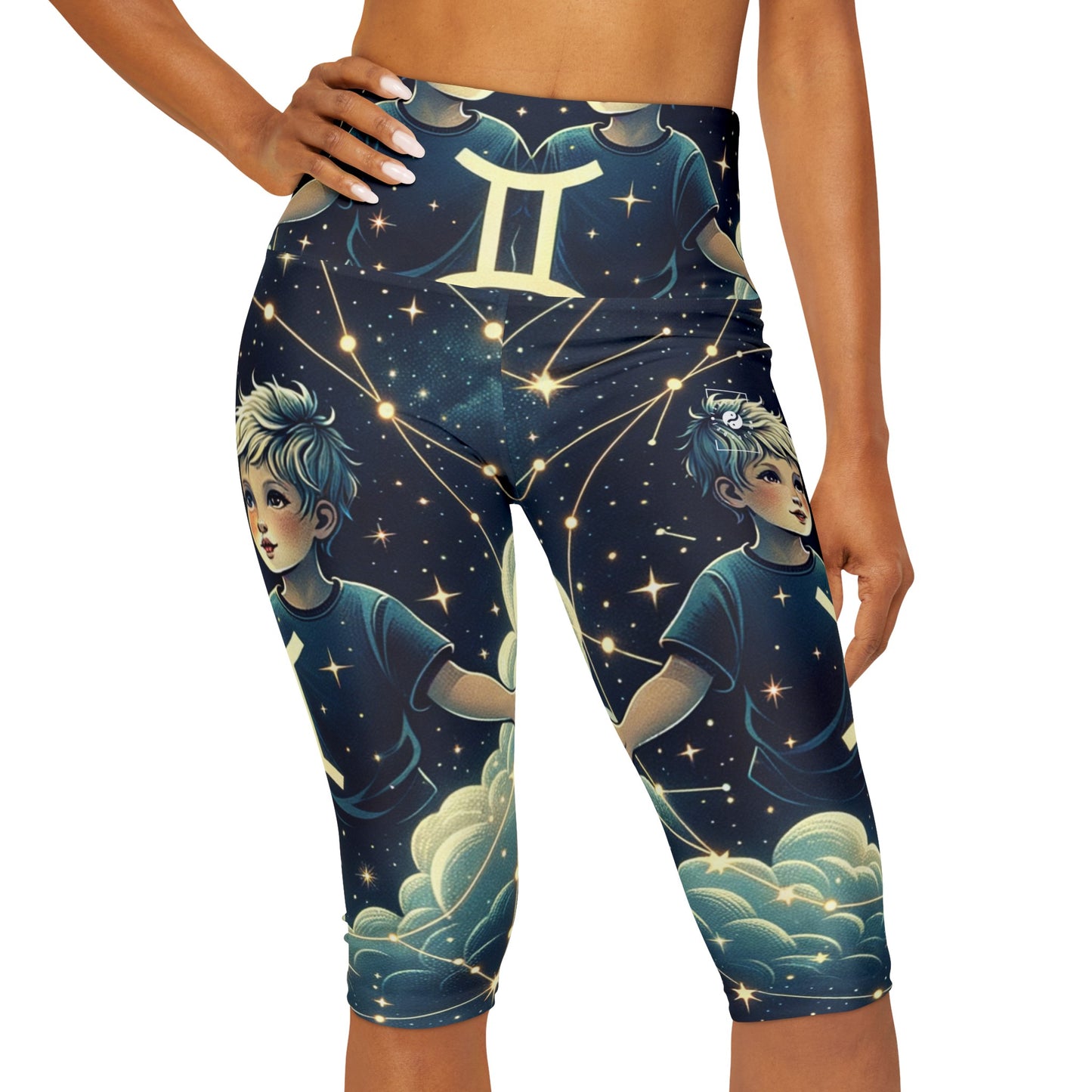 "Celestial Twinfinity" - High Waisted Capri Leggings