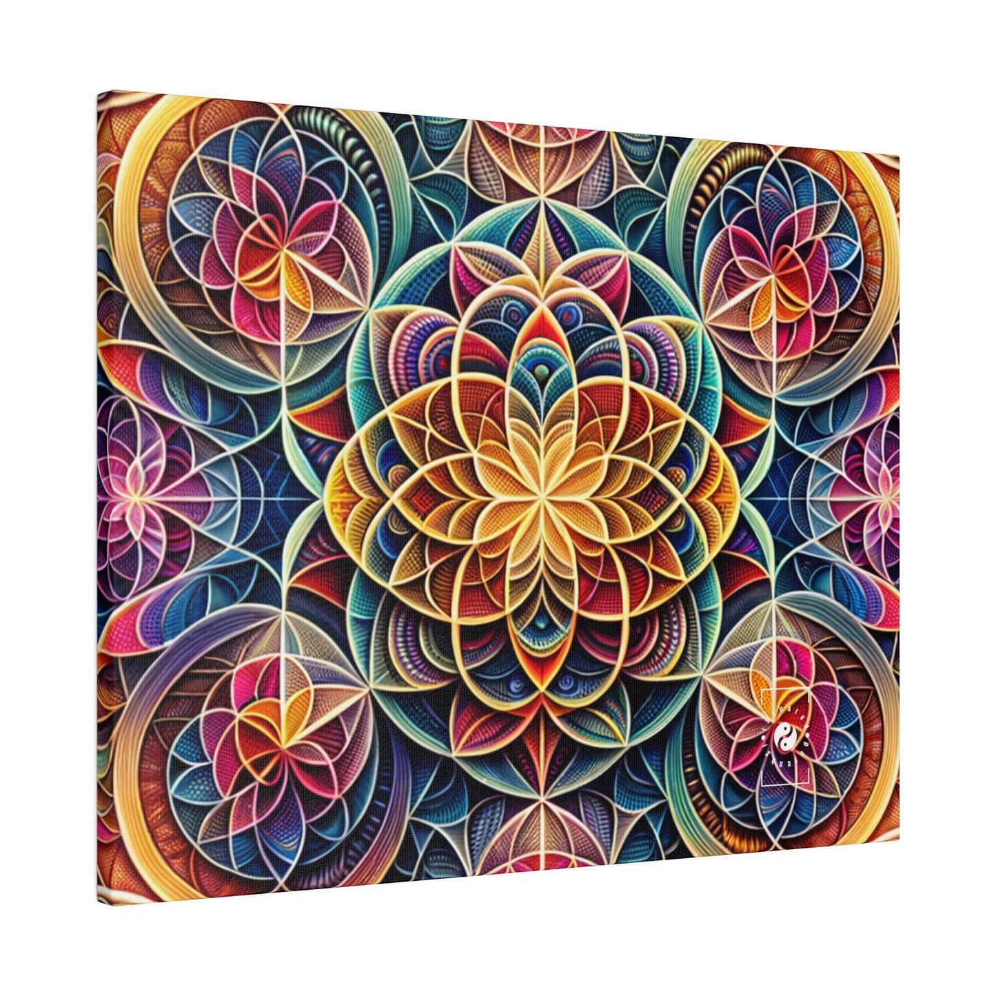 "Sacred Symmetry: Infinite Radiance of Love" - Art Print Canvas