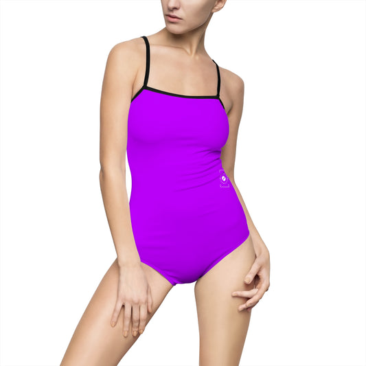 #BF00FF Electric Purple - Openback Swimsuit