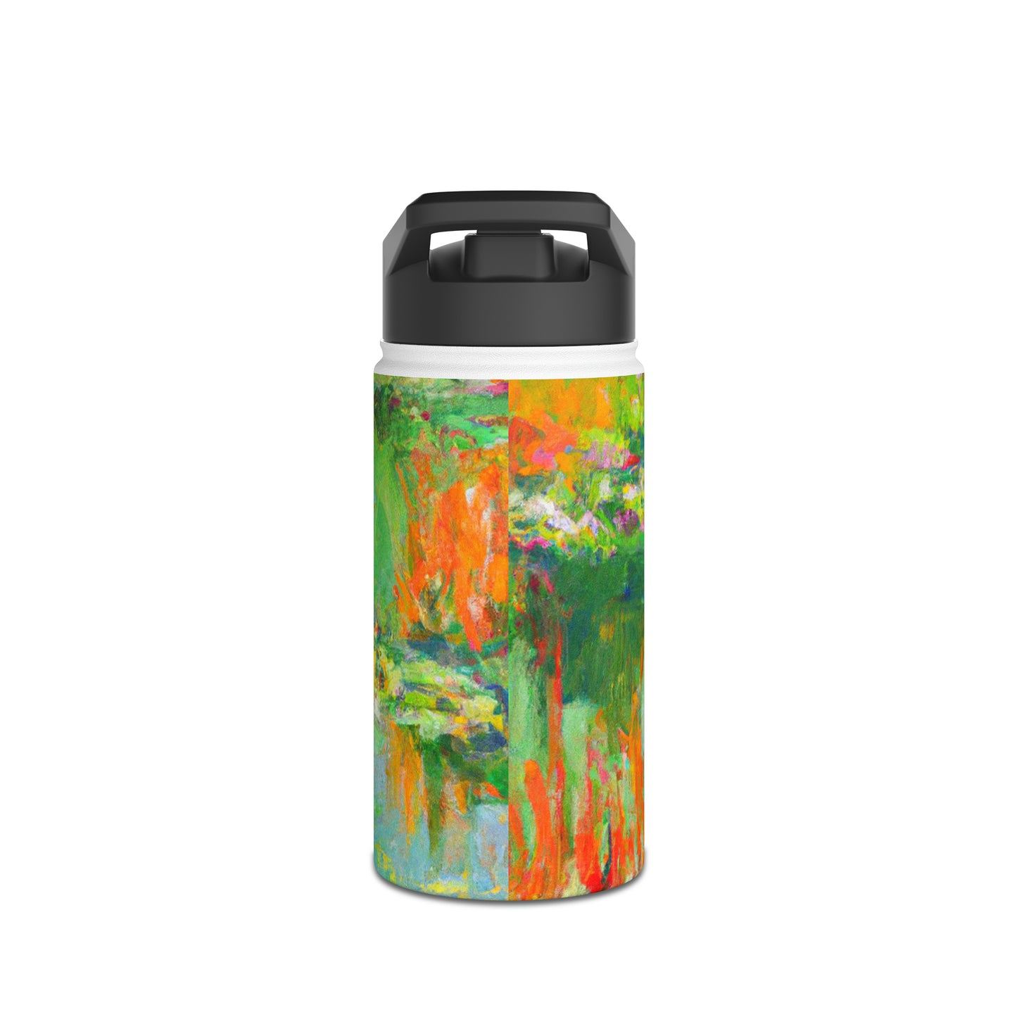 "Lily Aquarelle: Dusk Reflections" - Water Bottle