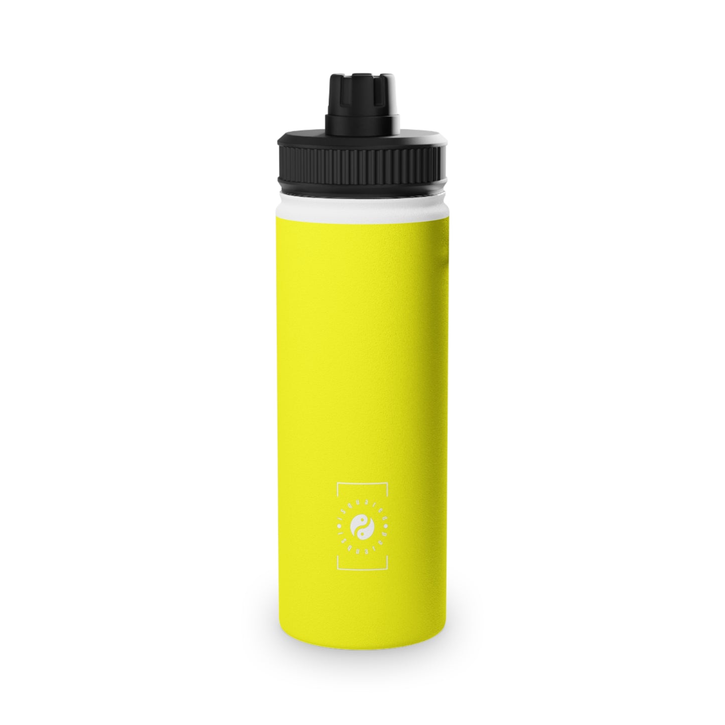 Neon Yellow FFFF00 - Sports Water Bottle