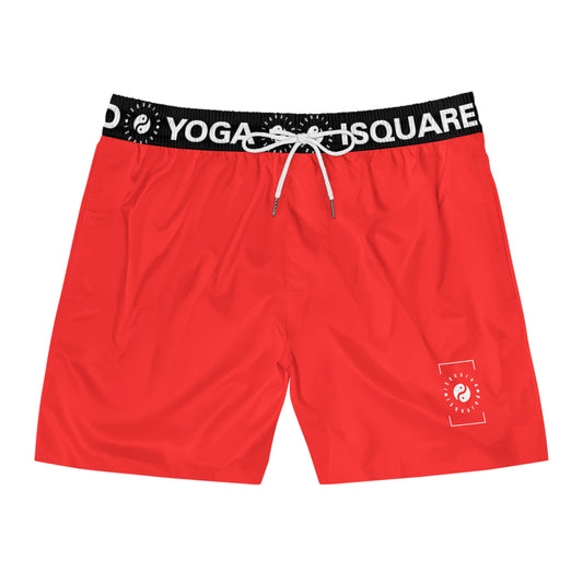 Bright Red FF3131 - Swim Shorts (Mid-Length) for Men