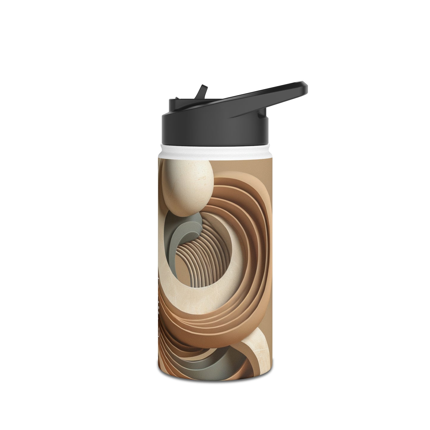 "Hepworth Hues: An Earth Tone Symphony" - Water Bottle