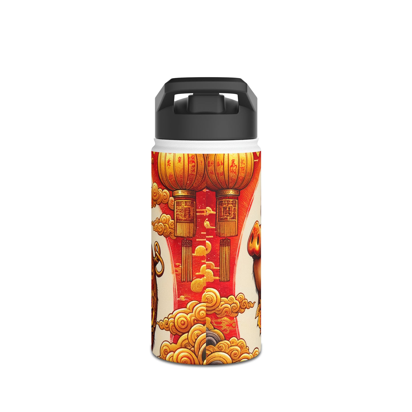 "Golden Prosperity: The Divine Boar Celebration" - Water Bottle