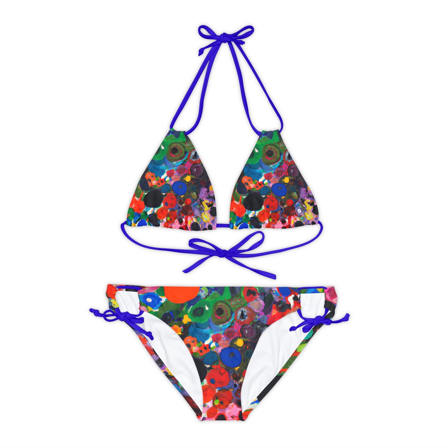 Ink drops meditation - Lace-up Bikini Set