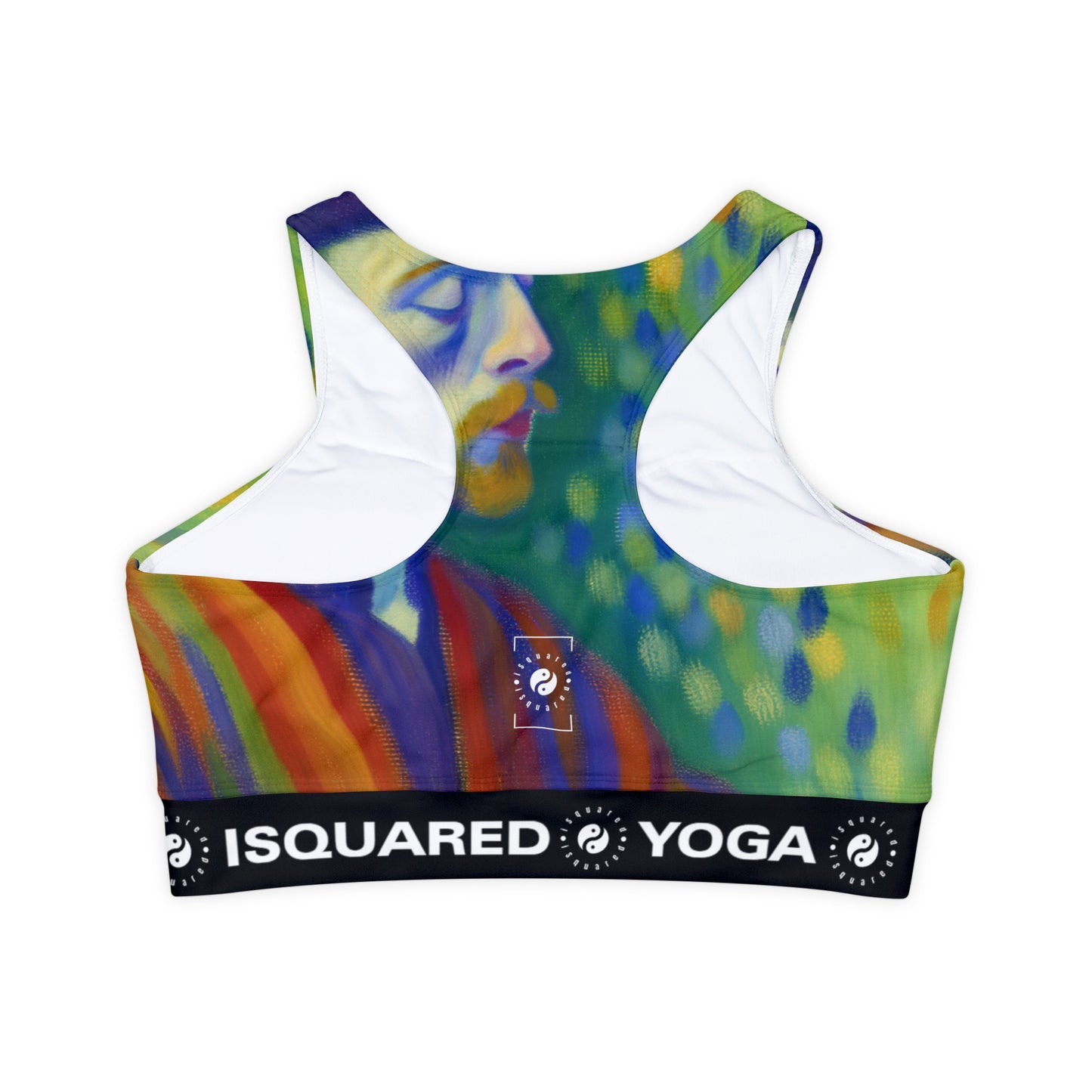 "Serene Resilience: A Frida's Solitude in hues" - Lined & Padded Sports Bra