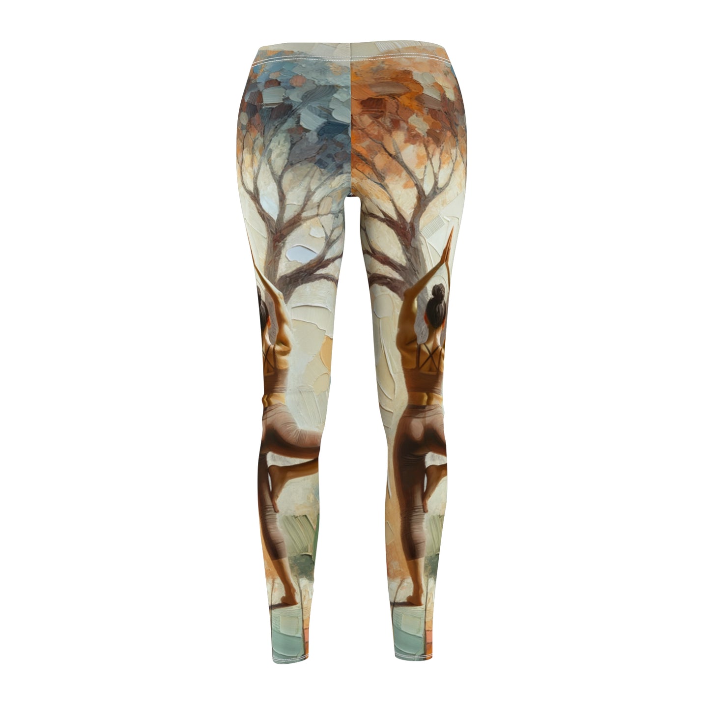 "Stability in Surrender: Vrikshasana in Harmony with Earth" - Casual Leggings