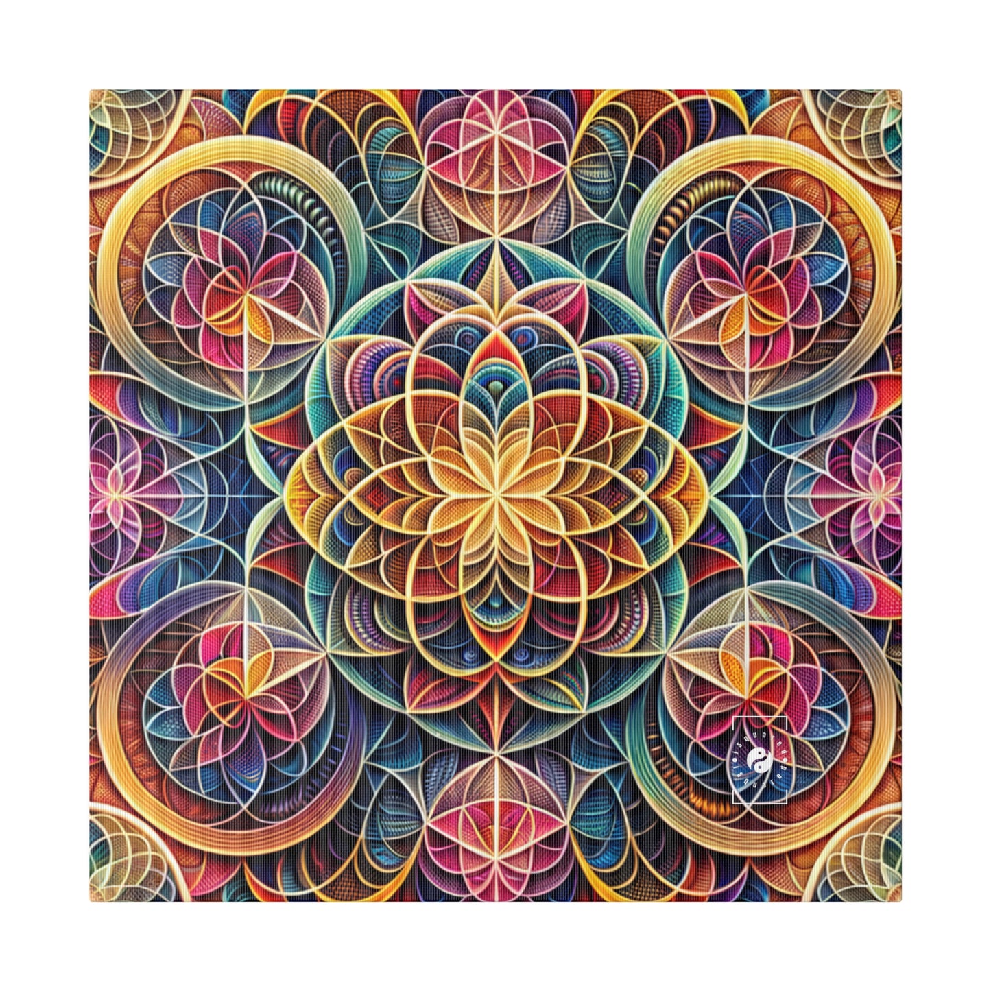 "Sacred Symmetry: Infinite Radiance of Love" - Art Print Canvas