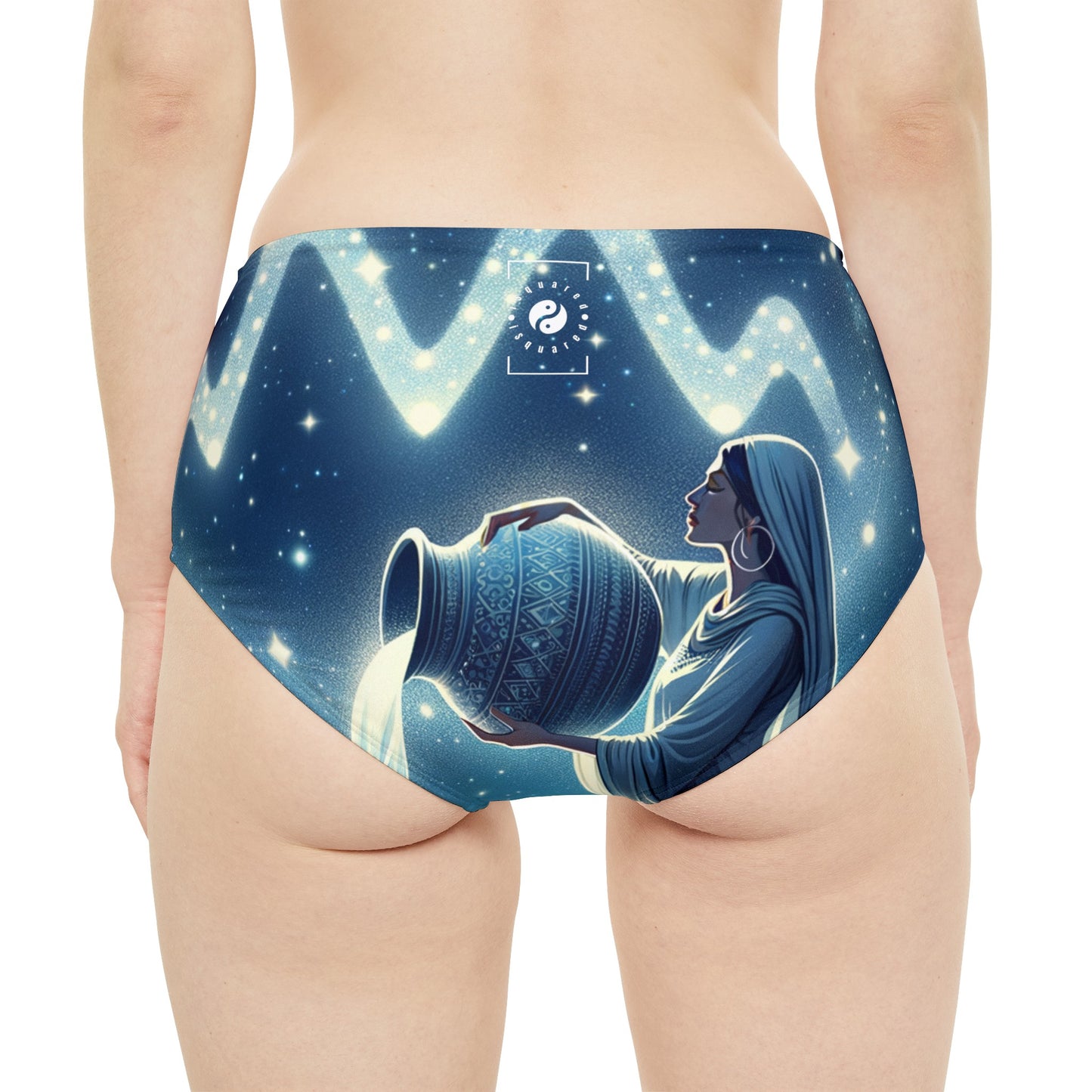 Aquarius Flow - High Waisted Bikini Bottom