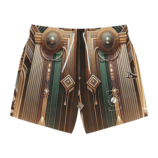 "Deco Serenity: A Fusion of Opulence and Zen" - Swim Trunks for Men