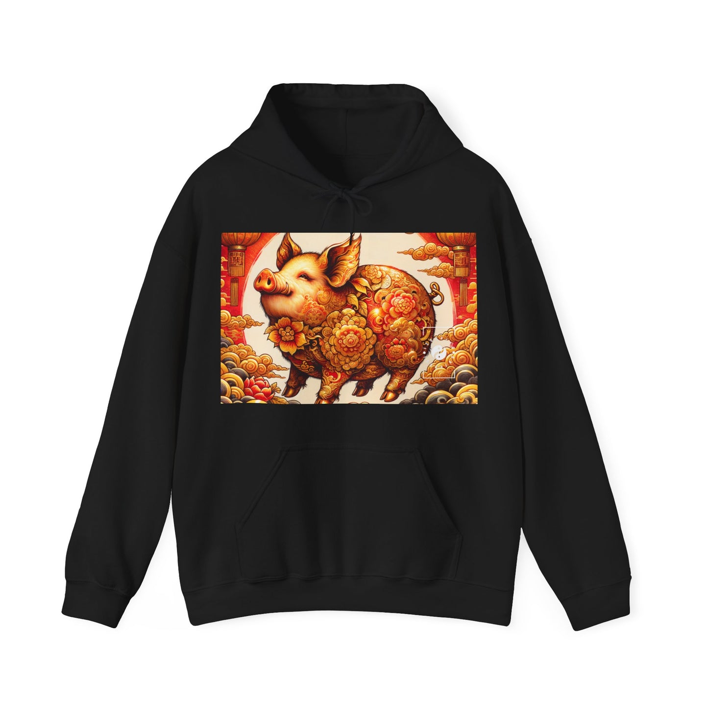 "Golden Prosperity: The Divine Boar Celebration" - Hoodie