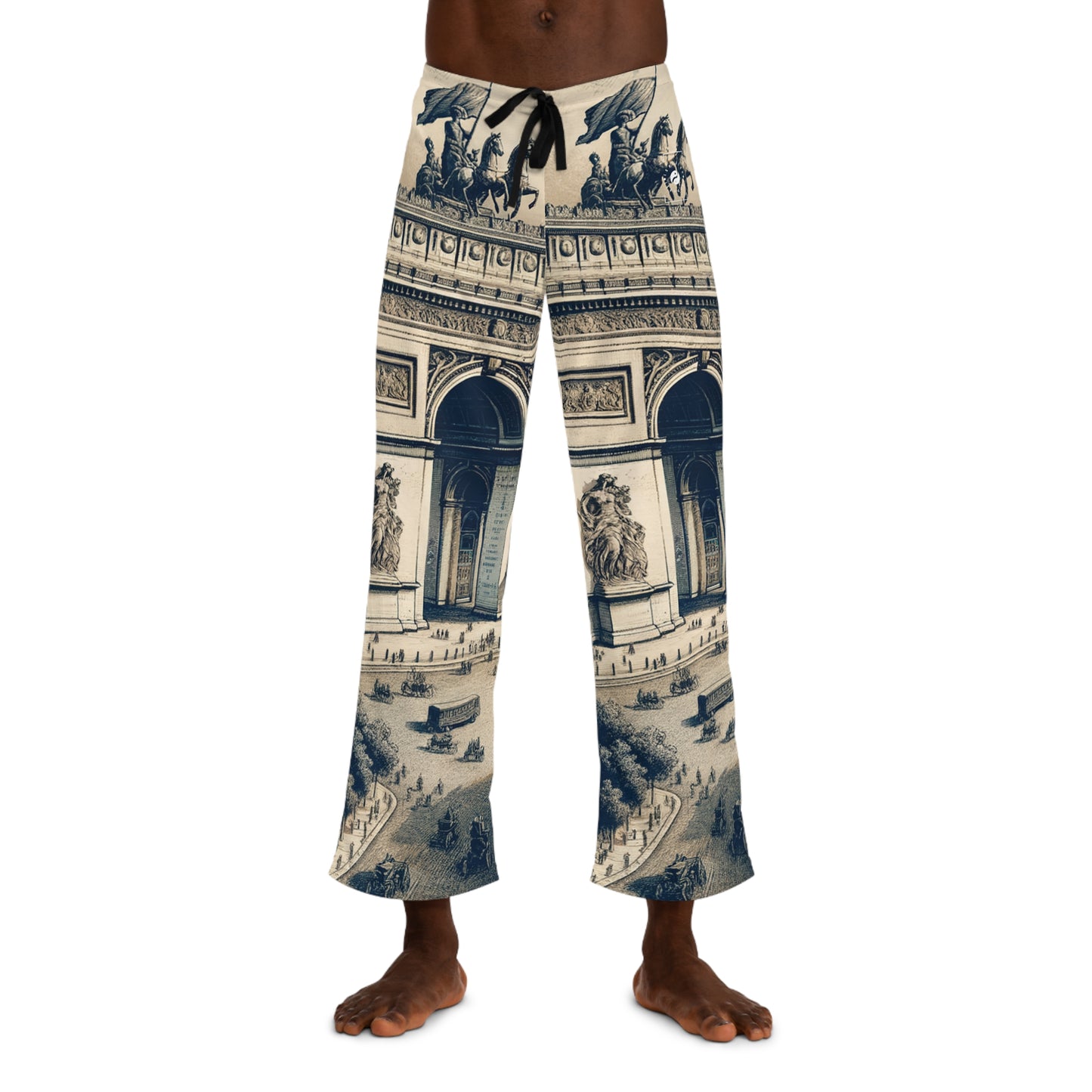 "Majesty of the Arc: A Napoleon Era Portrait" - men's Lounge Pants