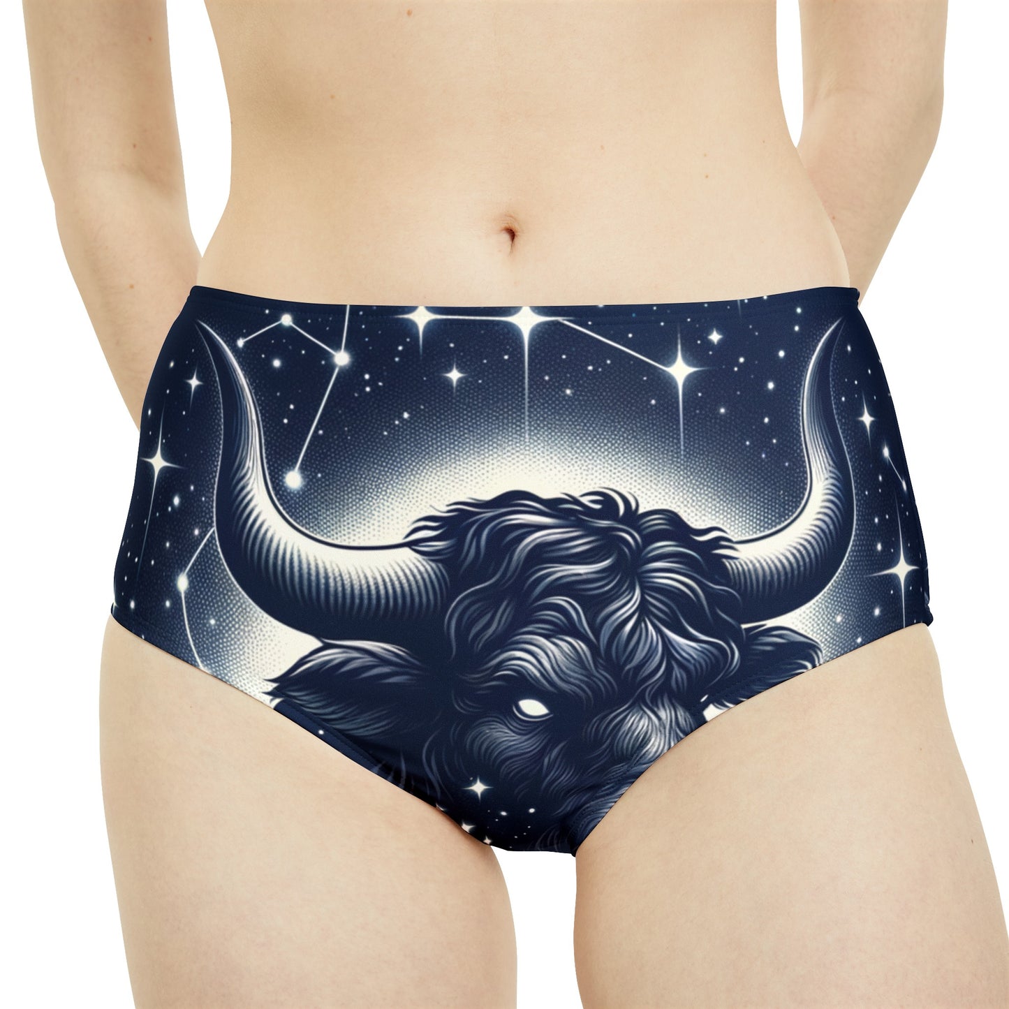 Celestial Taurine Constellation - High Waisted Bikini Bottom