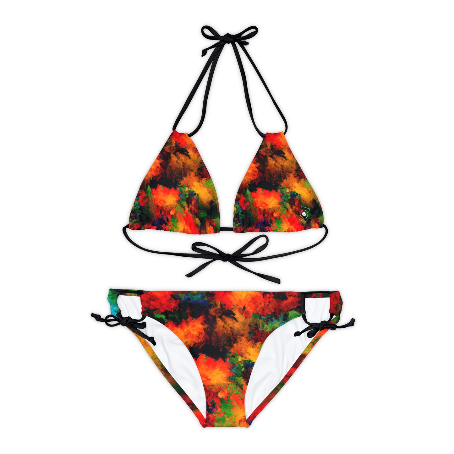 Luminous Whispers Symphony - Lace-up Bikini Set