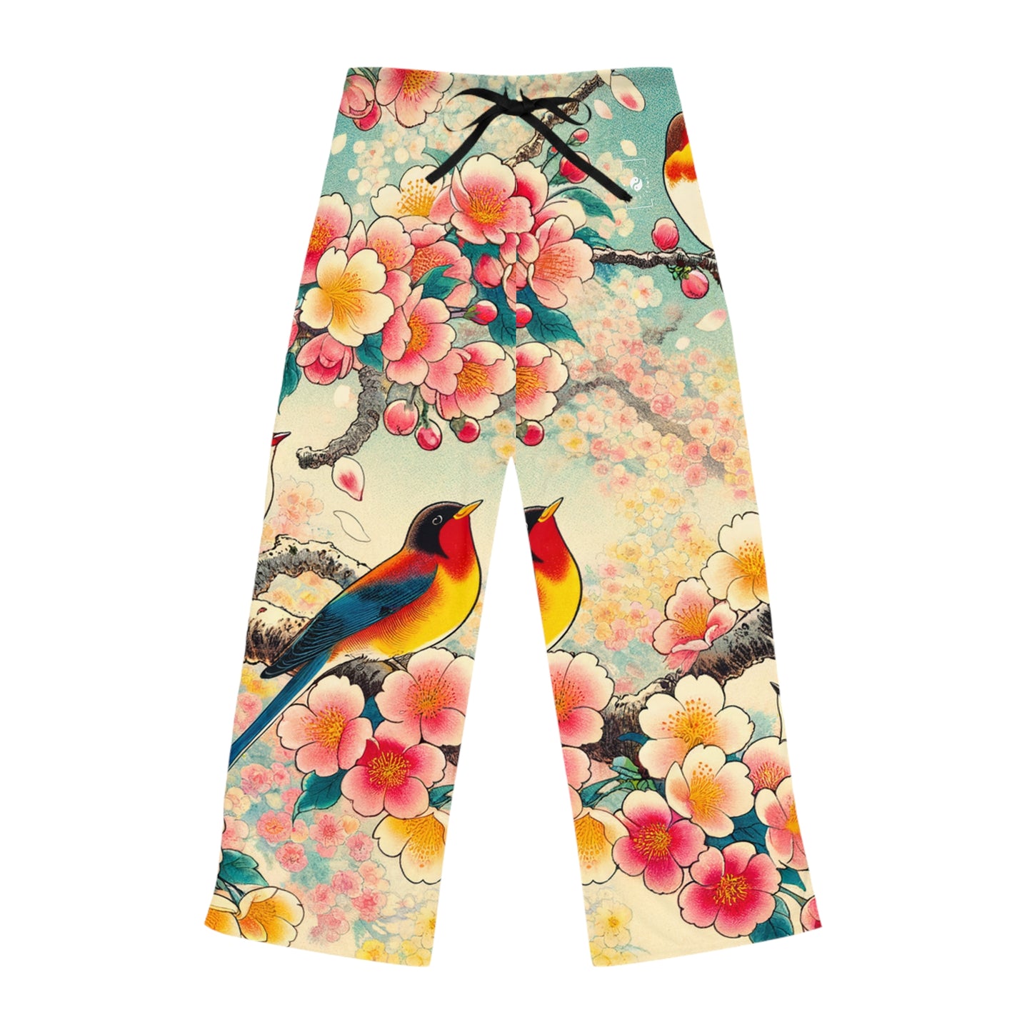 "Verdant Whispers: Sakura Chirping" - Pantalon lounge pour femme