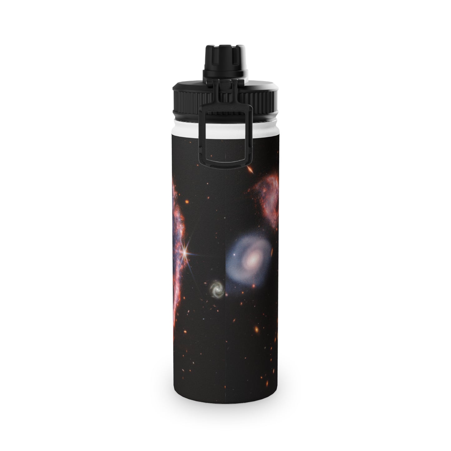 Cartwheel Galaxy (NIRCam and MIRI Composite Image) - Sports Water Bottle