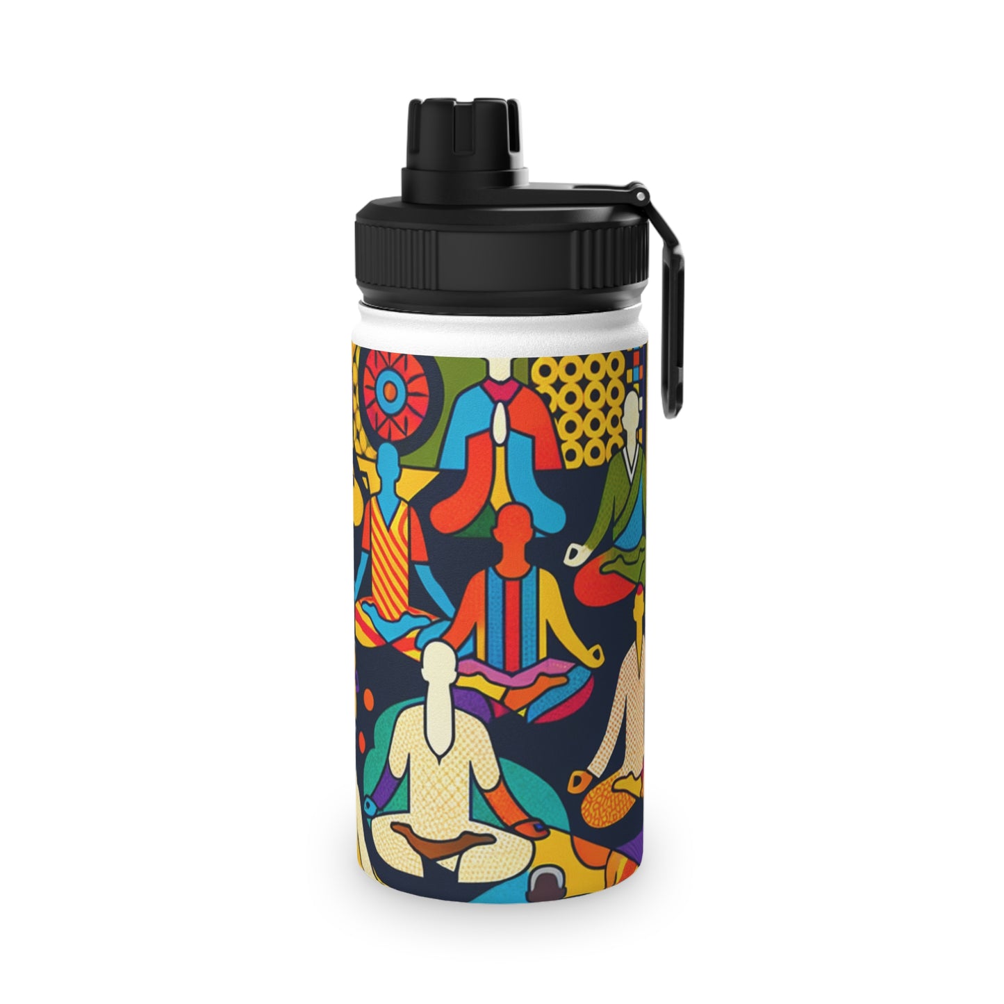 "Vibrant Sadana: Unleashing the Prana in Nouveau Réalité" - Sports Water Bottle