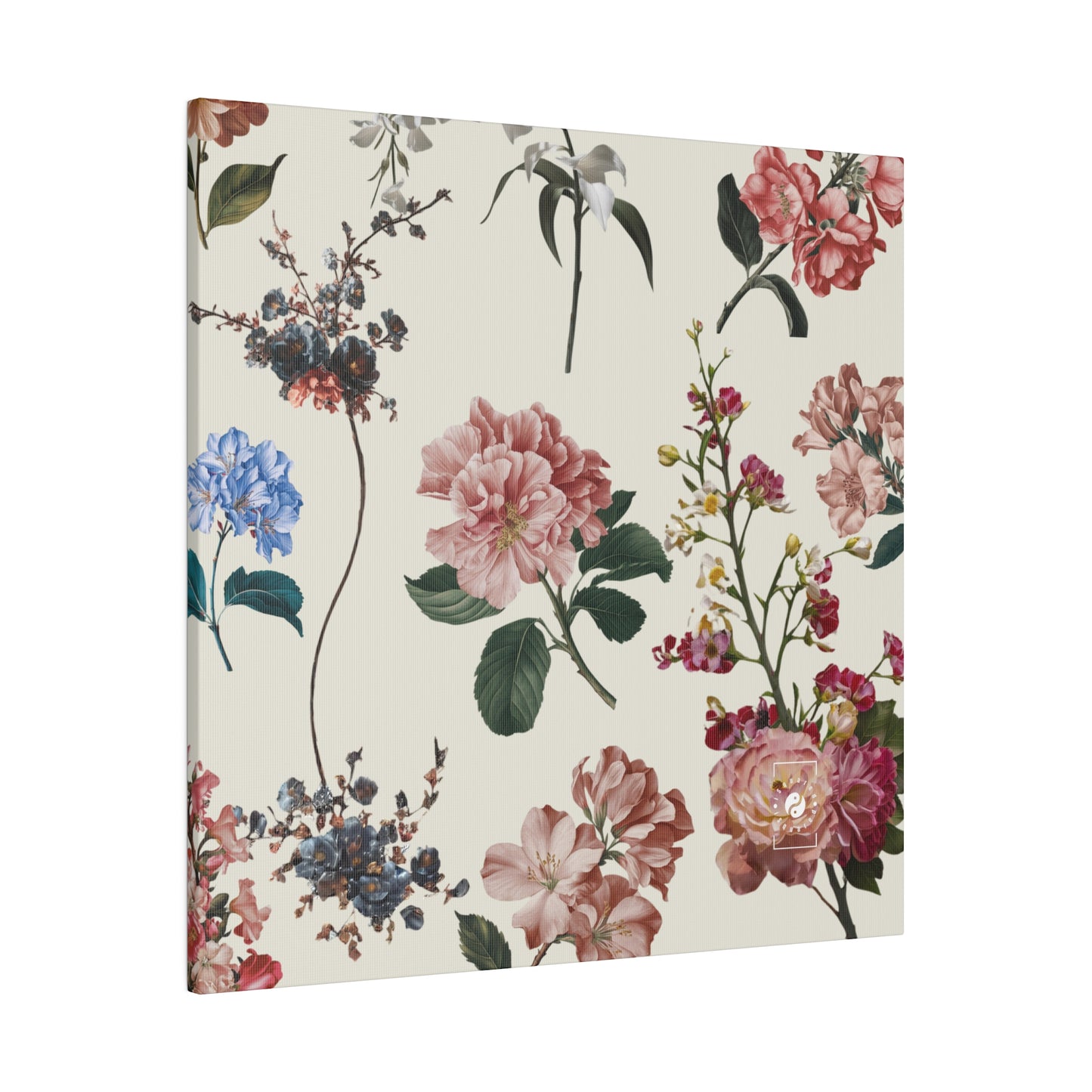 Botanicals on Beige - Art Print Canvas