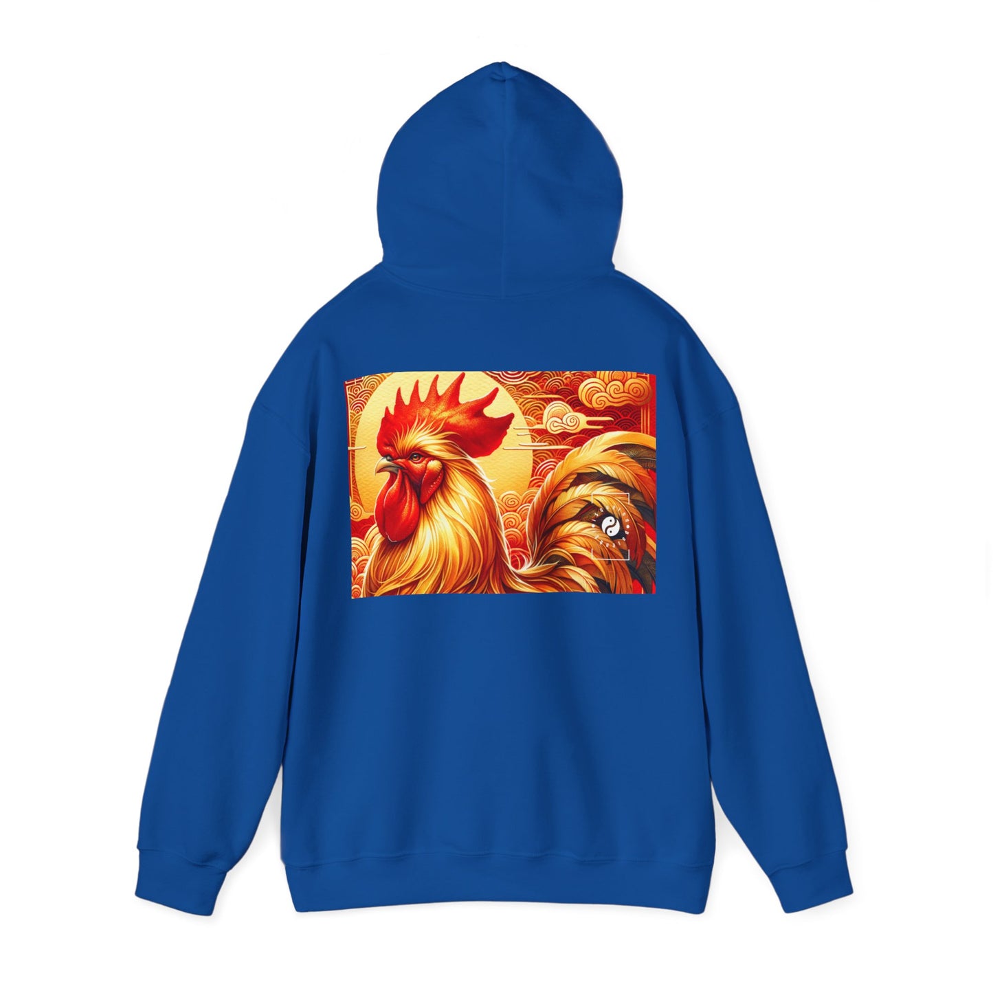 "Crimson Dawn: The Golden Rooster's Rebirth" - Hoodie