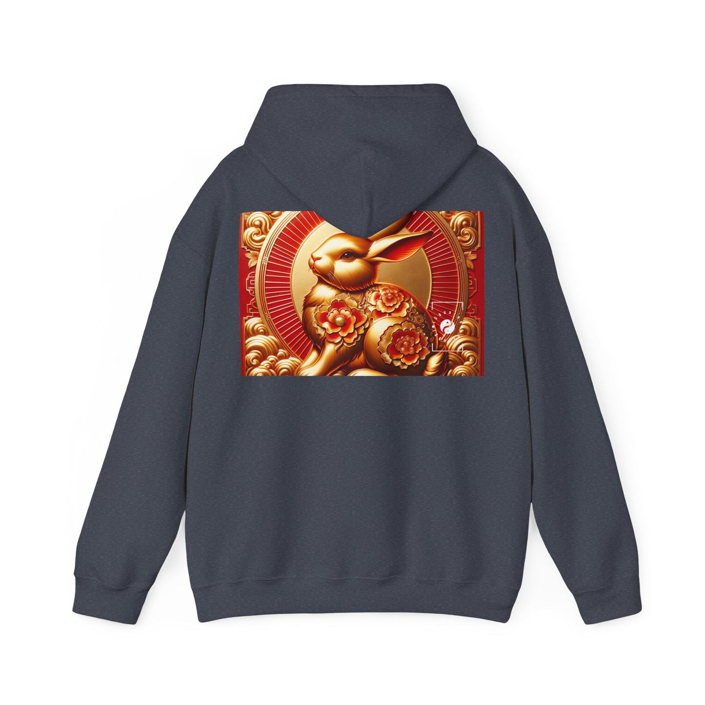 "Golden Blessings: Lunar Rabbit's Resplendence" - Hoodie