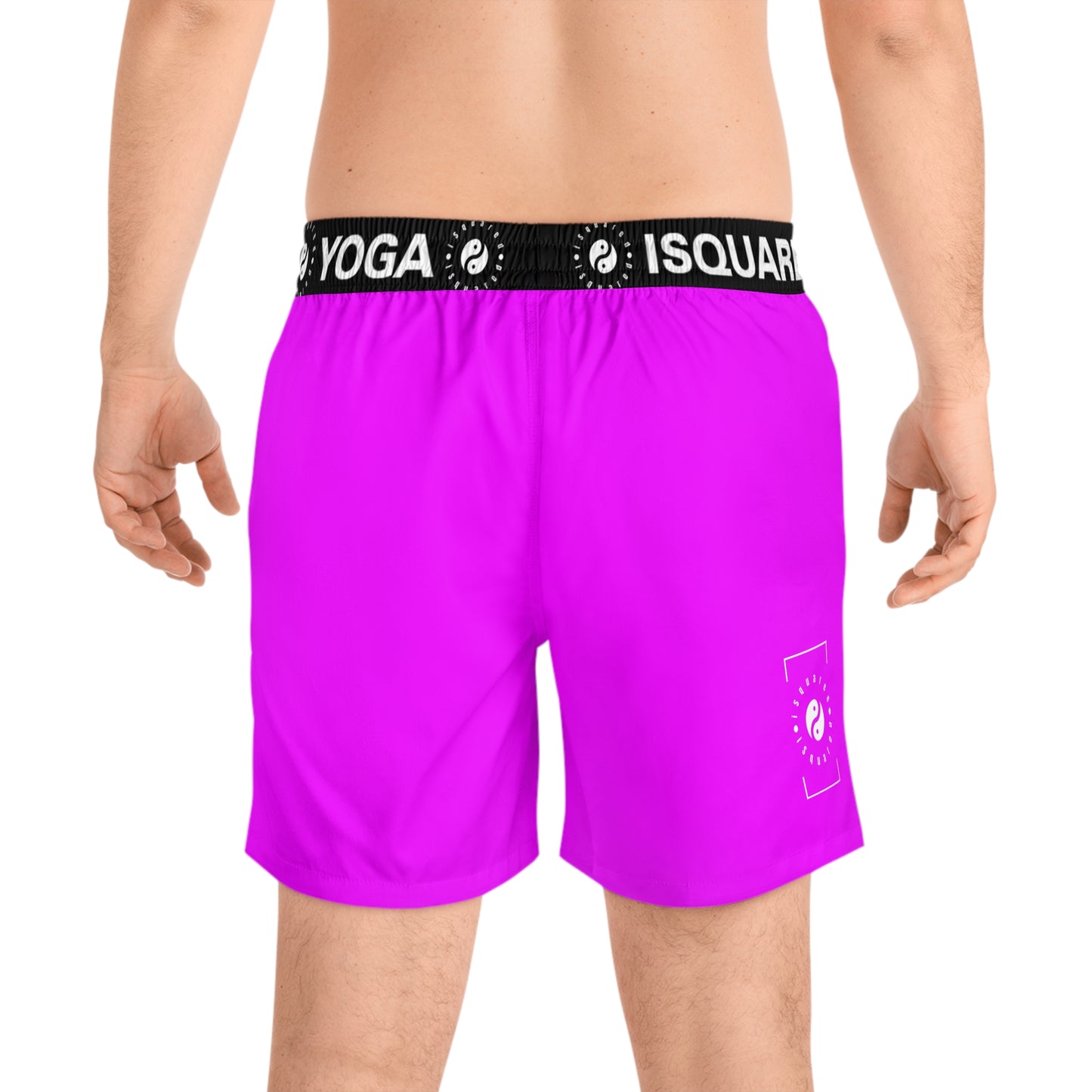 #f000ff Neon Purple - Swim Shorts (Mid-Length) for Men