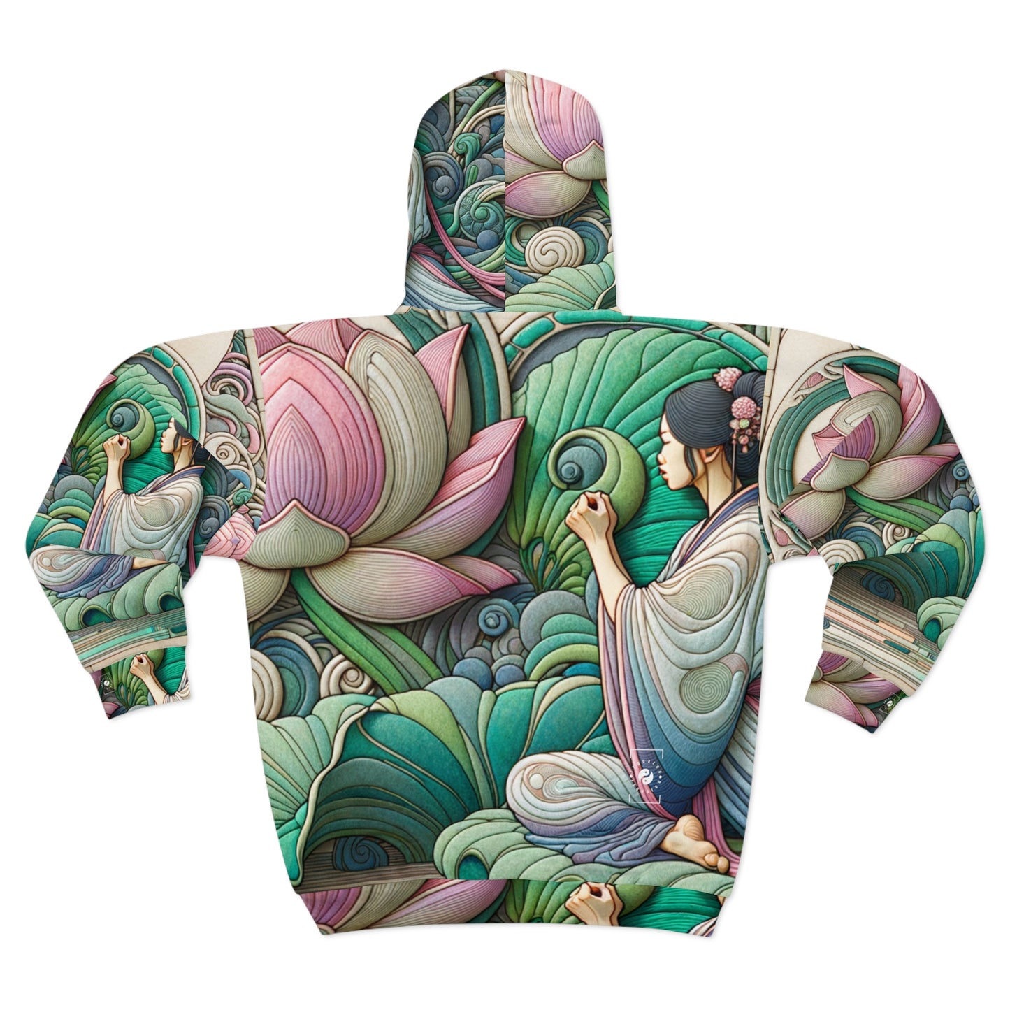 "Lotus Echo Serenity" - Zip Hoodie