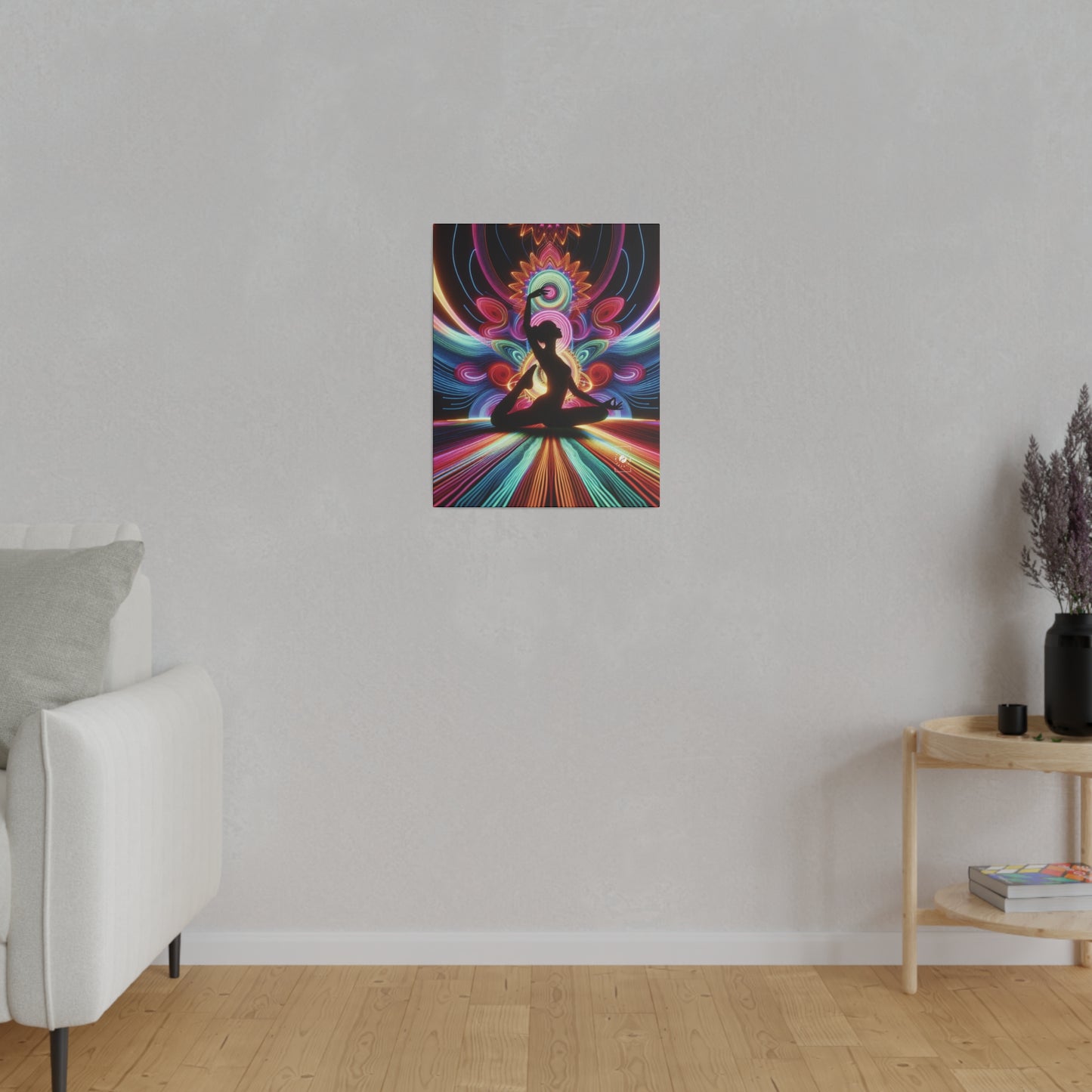 "Neon Zenith: Chromatic Balance" - Art Print Canvas