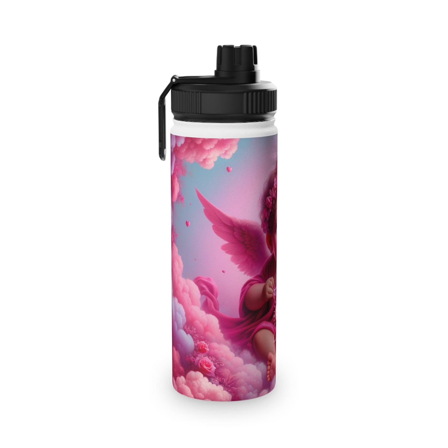 "Bold Blush: A Cupid's Love Affair" - Sports Water Bottle