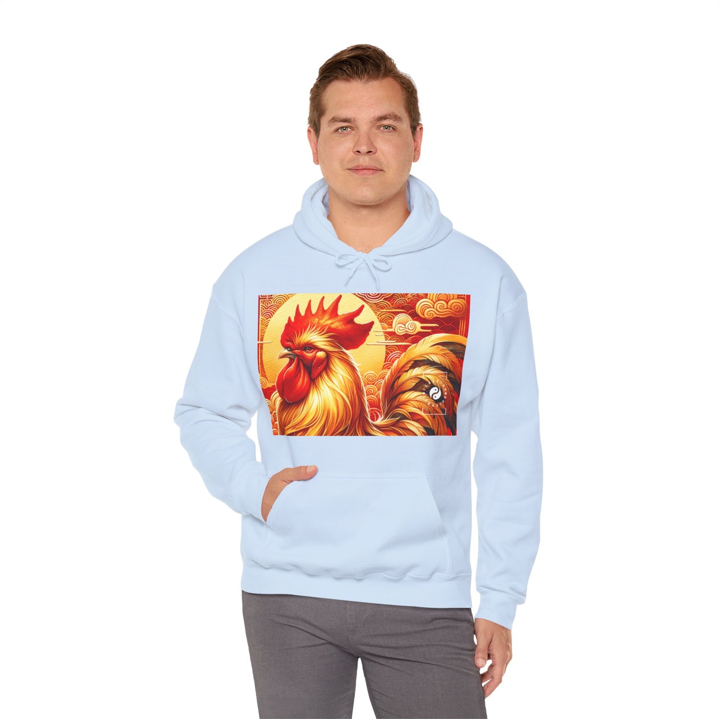 "Crimson Dawn: The Golden Rooster's Rebirth" - Hoodie