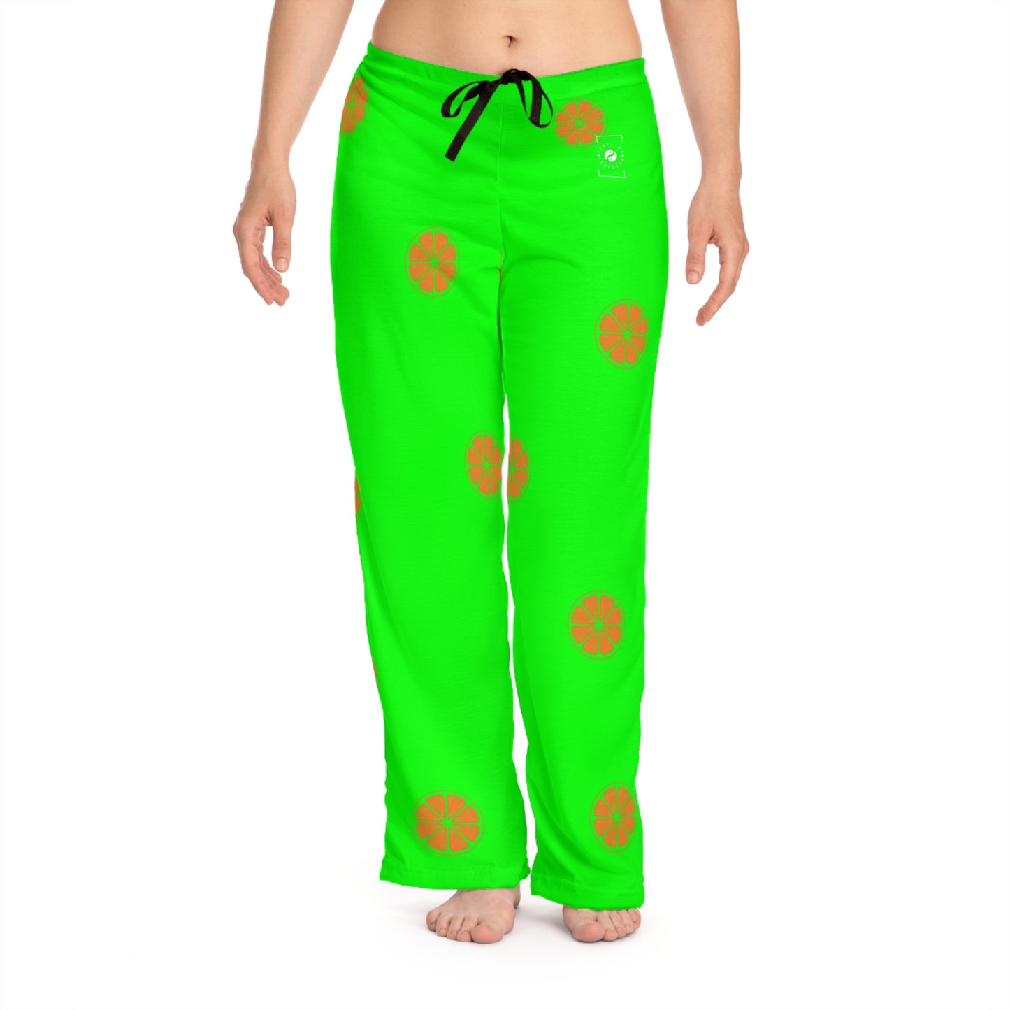 #05FD00 Lime Green + Mandarin - Women lounge pants