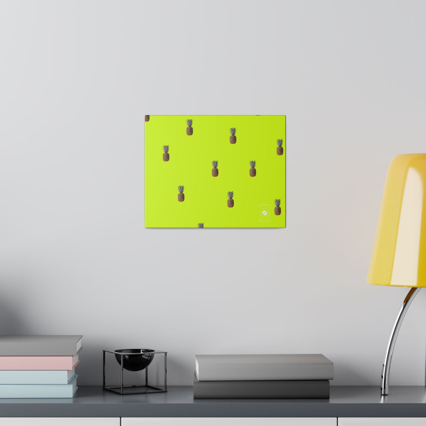 #D7FF11 Sharp Yellow + Pineapple - Art Print Canvas