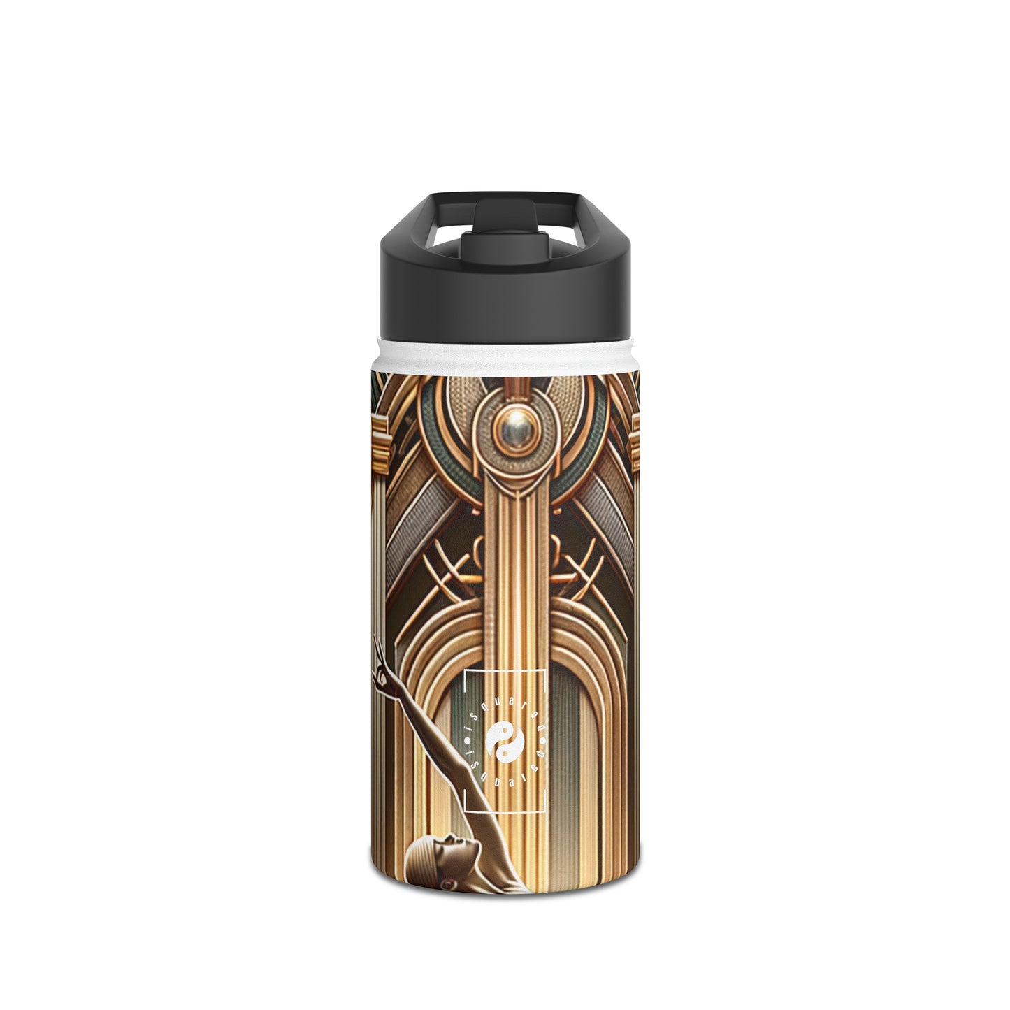 Deco Serenity: A Fusion of Opulence and Zen - Water Bottle